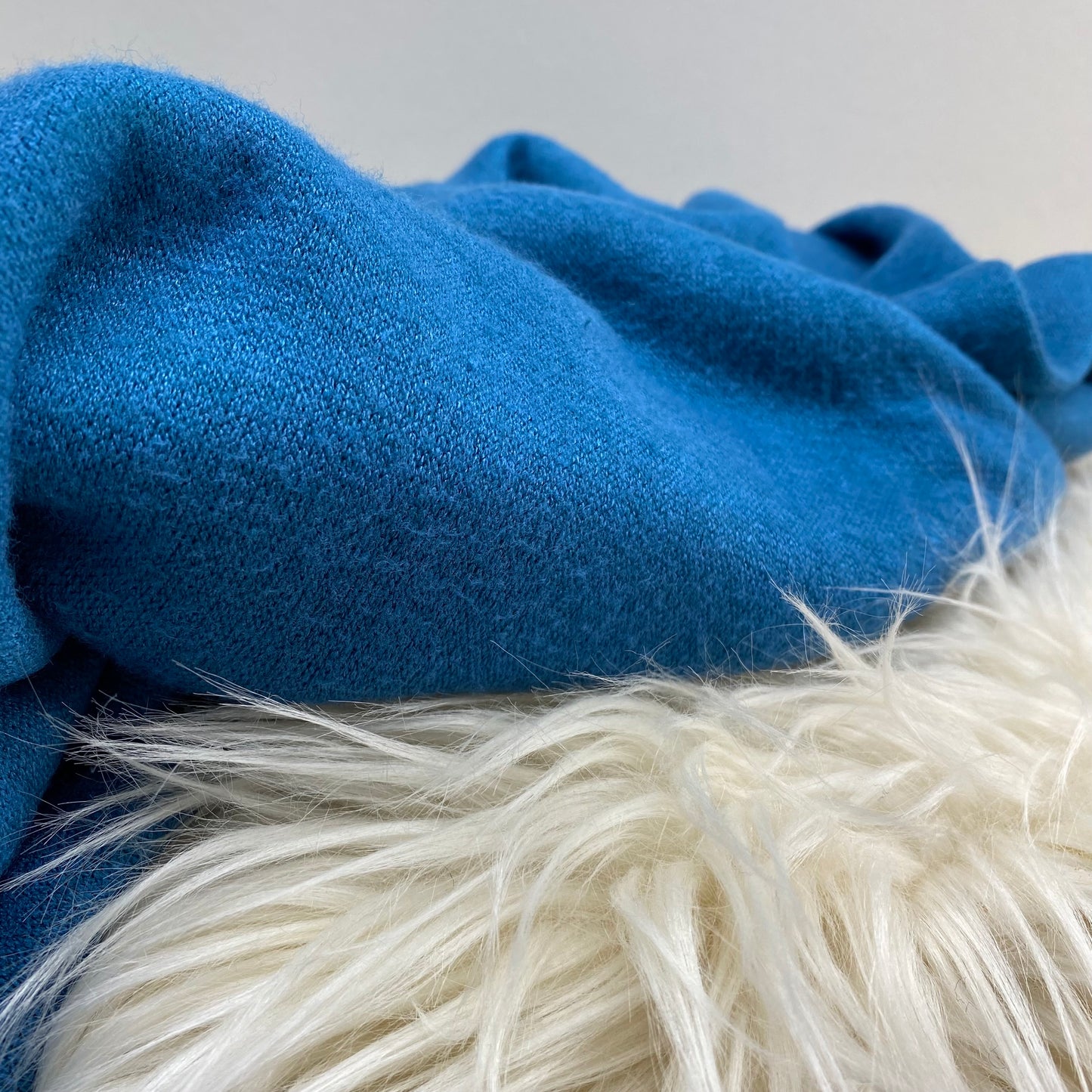 Viscose Blend Sweater Knit Fabric Petrol Blue