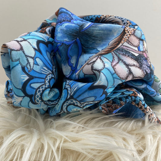 Viscose Digital Print Oriental Lapis