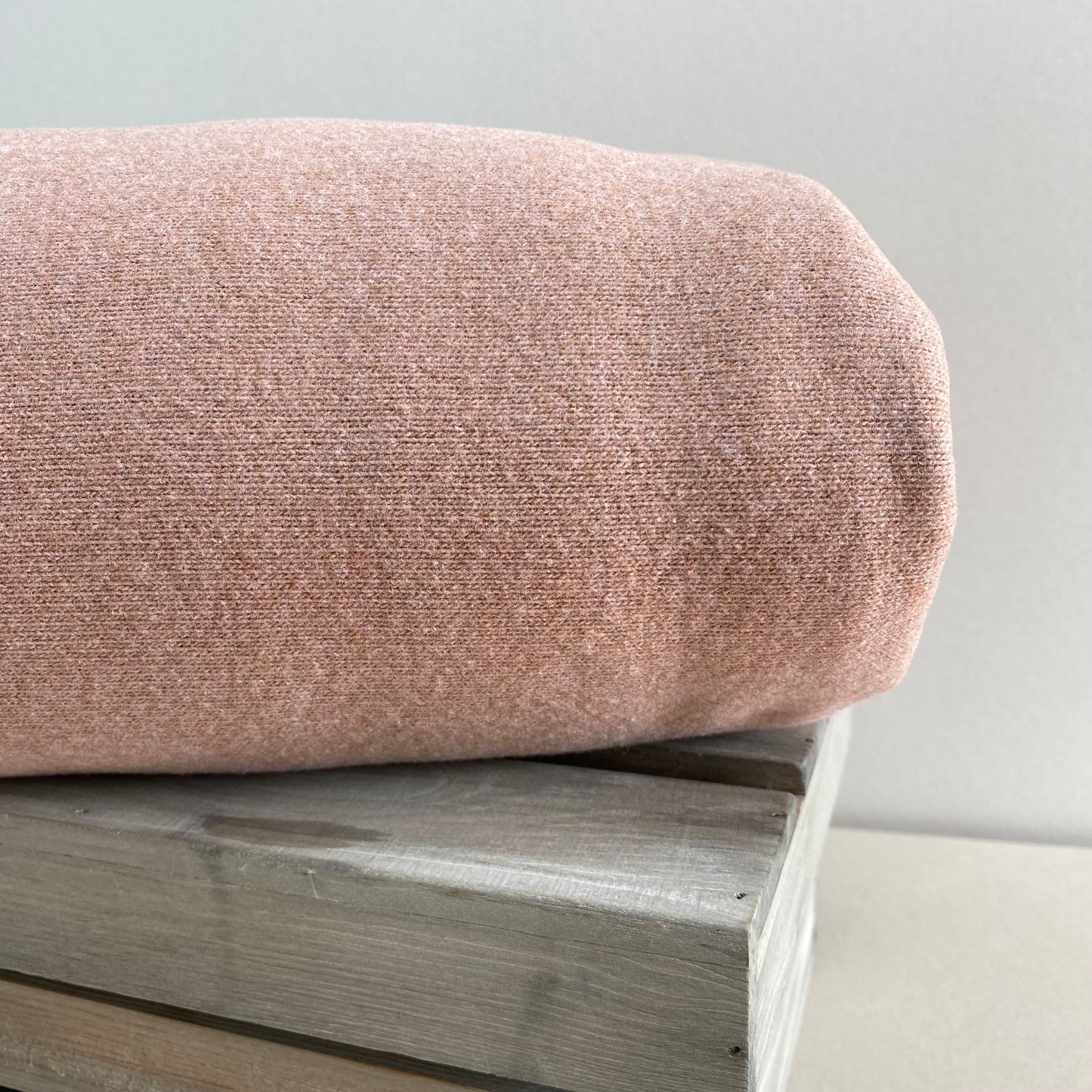 Belina Winter Cotton Knit Fabric Dusty Rose 2.55m