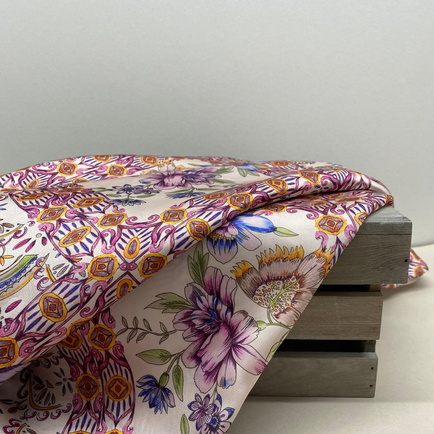 Passionflower Digital Print Satin Warm