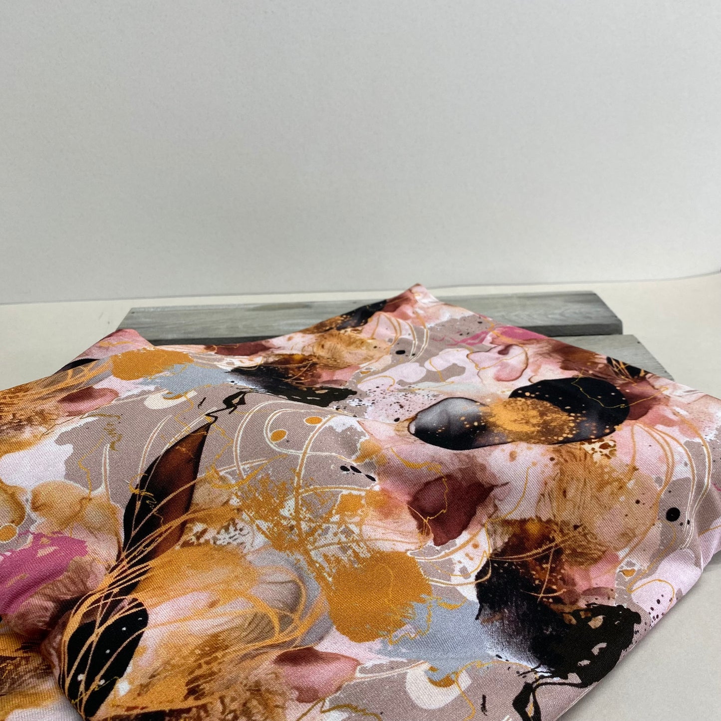 Retro Watercolour Art Viscose Jersey Autumn