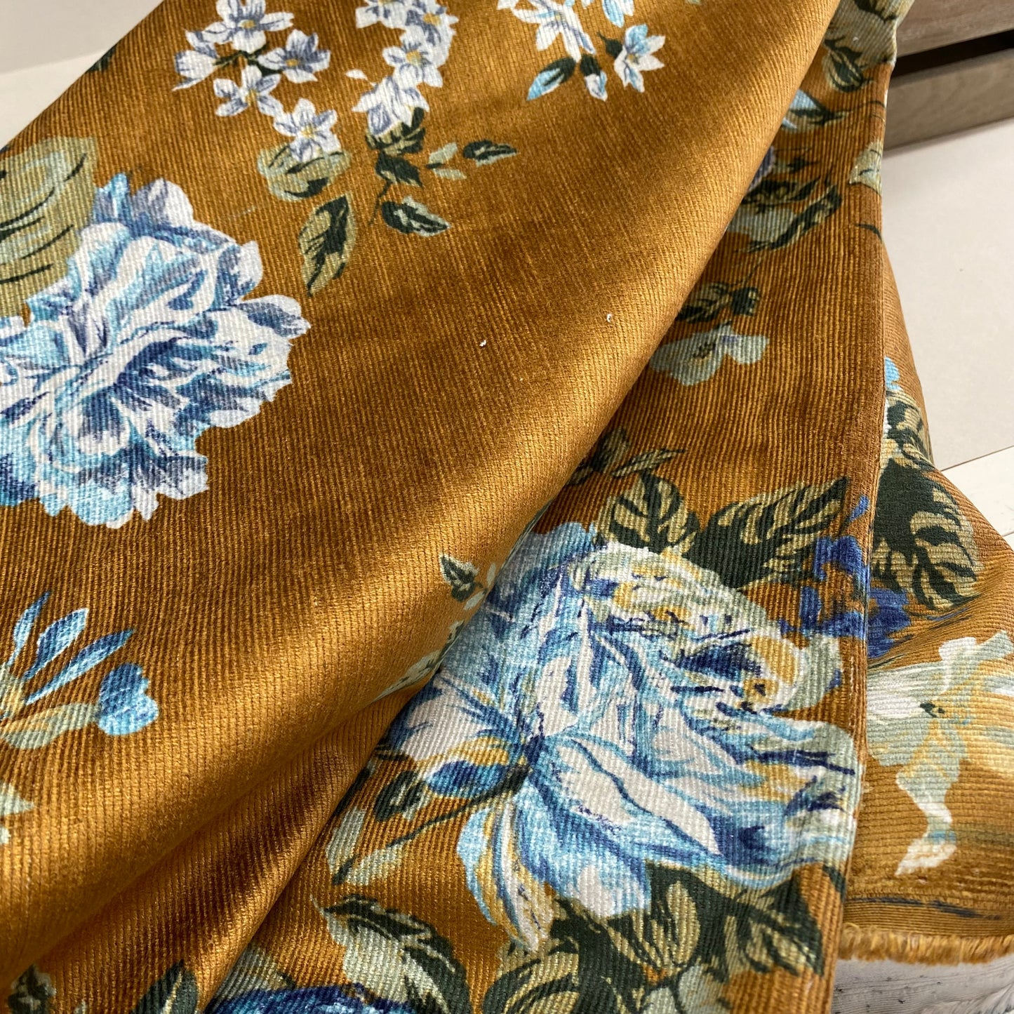 Lady McElroy Floral Renaissance Stretch Cotton Corduroy
