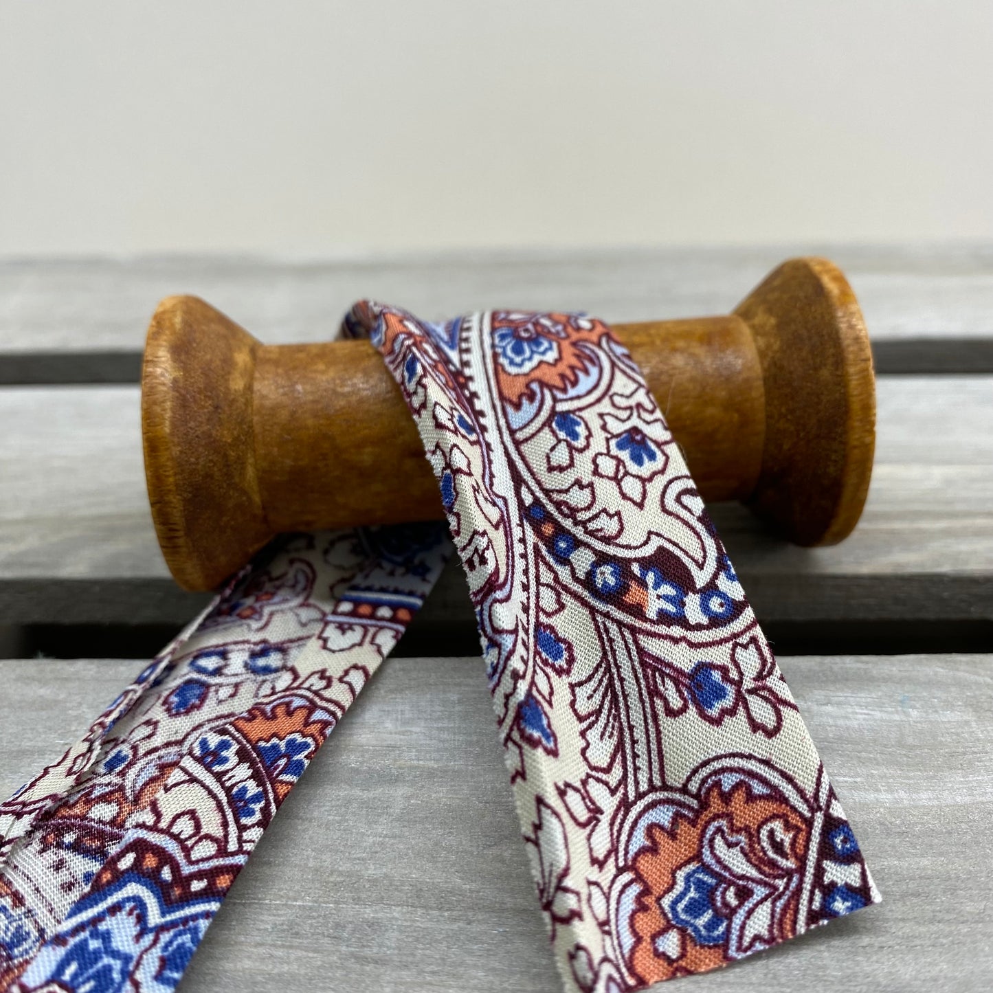 Paisley Cotton Bias Binding 27mm