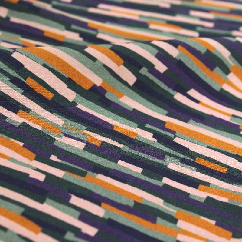Eglantine et Zoe Roc Purple Viscose Poplin Fabric