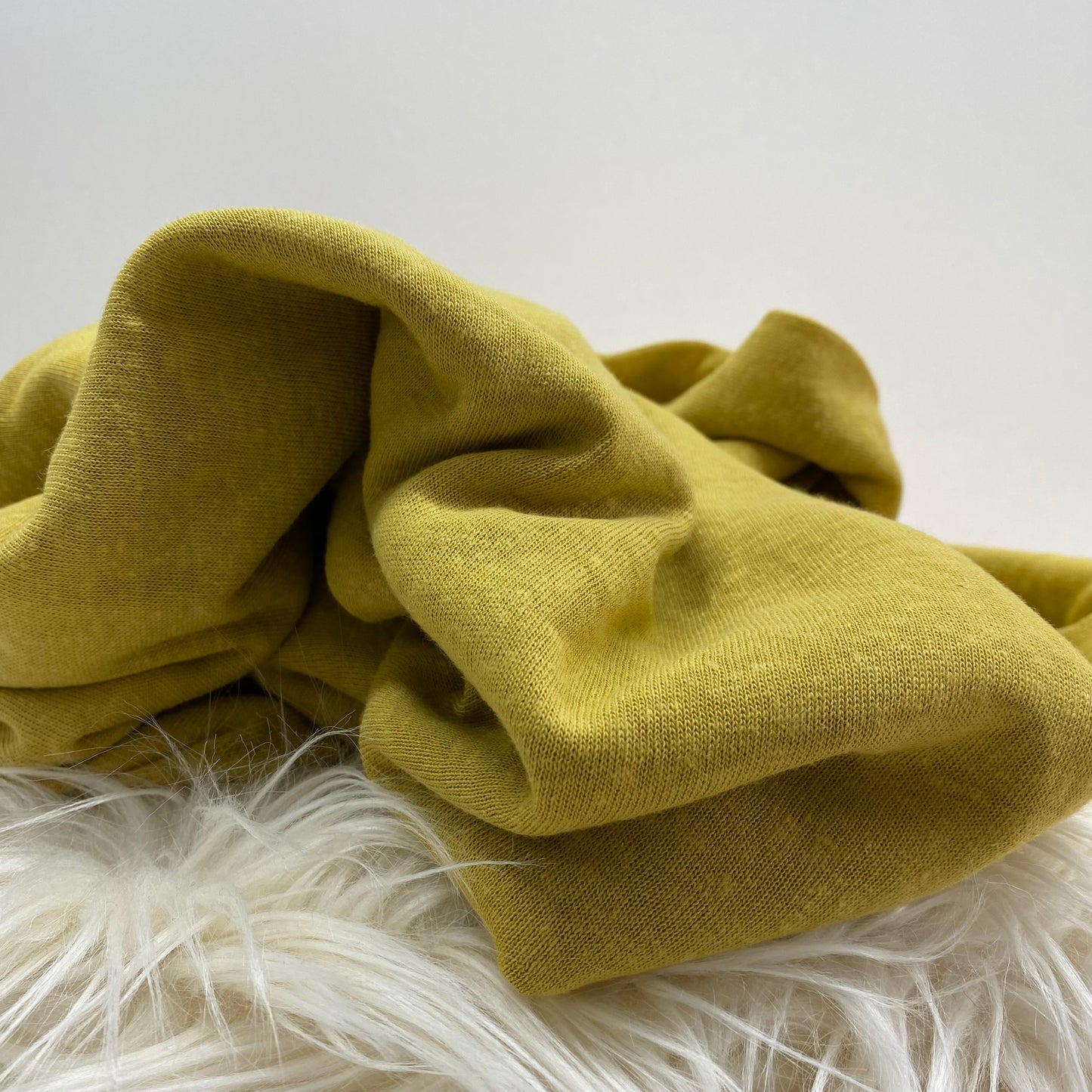 Lily Linen Viscose Jersey Fabric Dijon