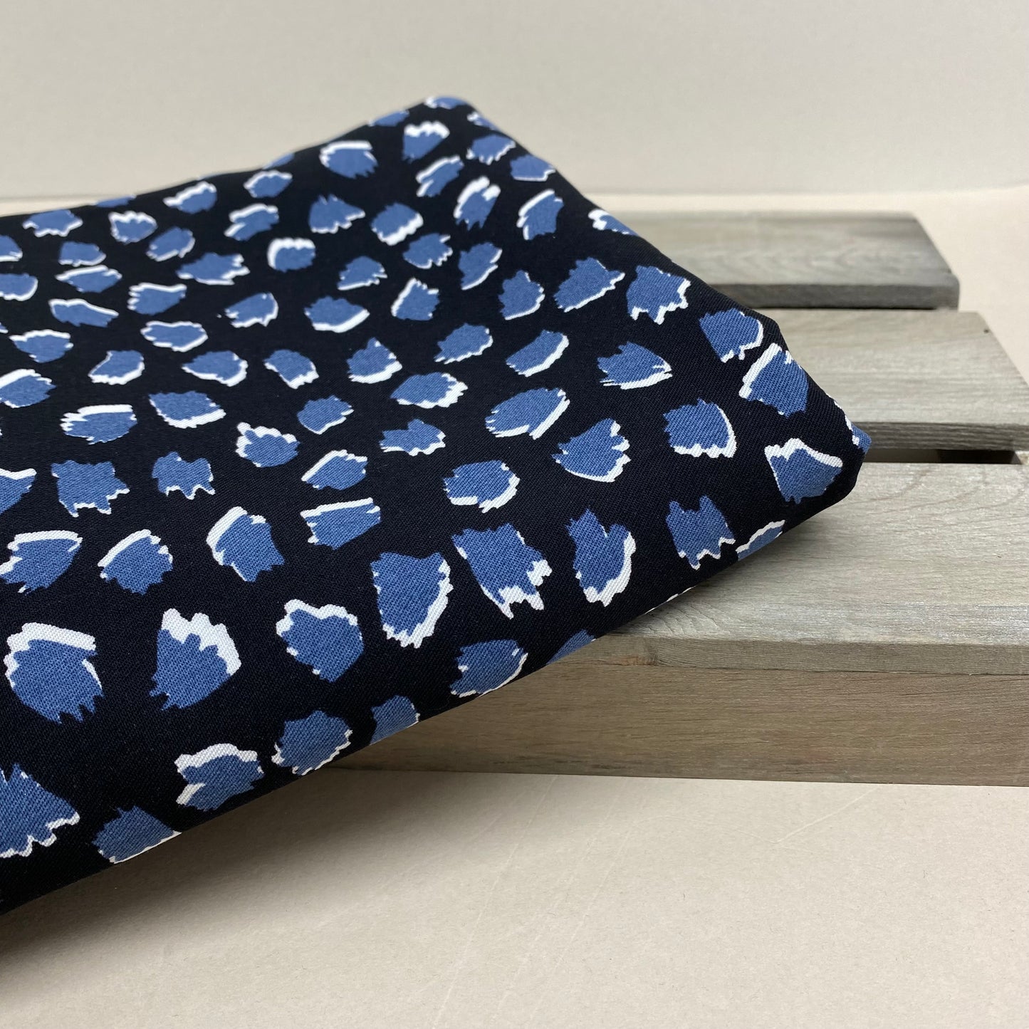 Terrazzo Midnight Viscose Twill