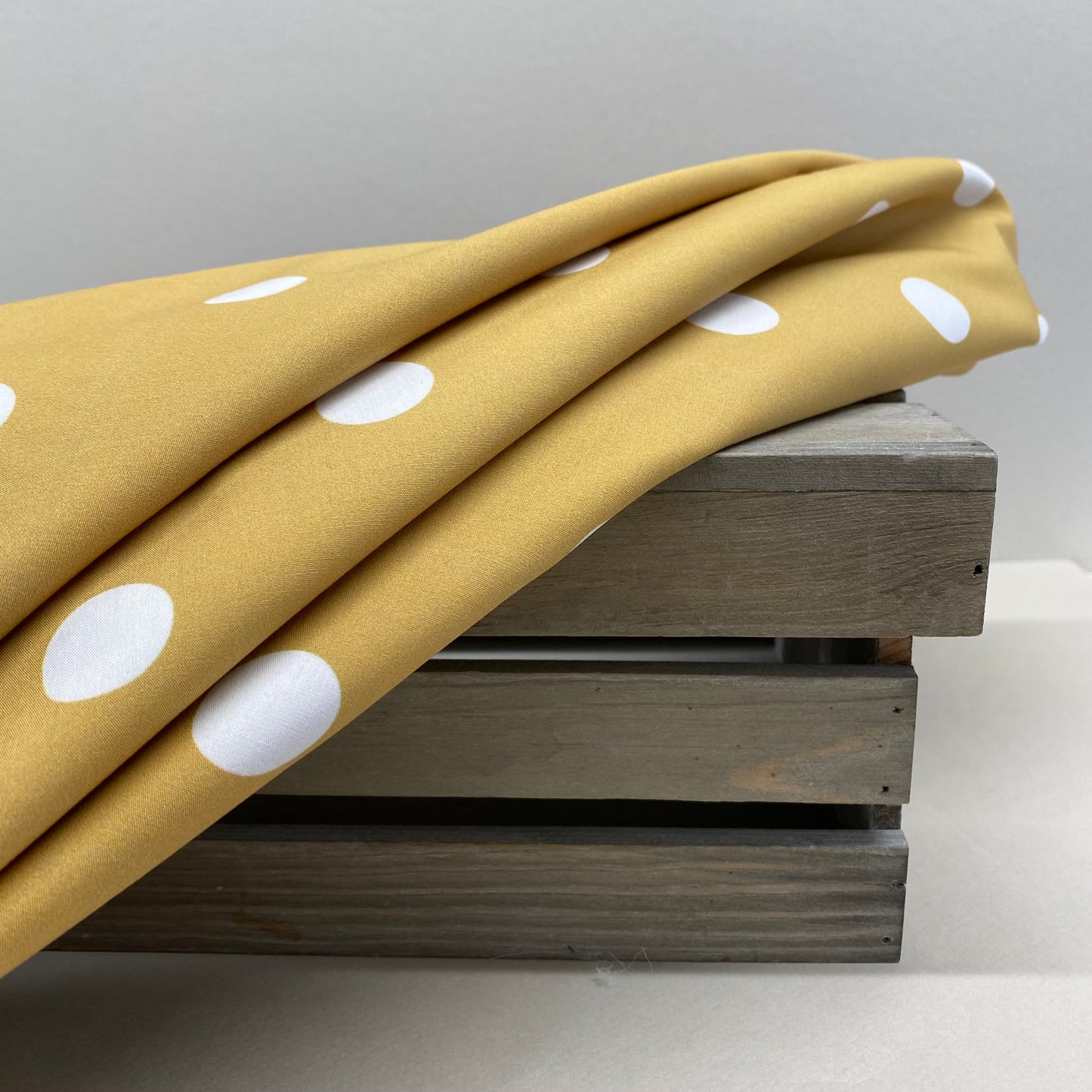 Ochre Spot Cotton Poplin Print