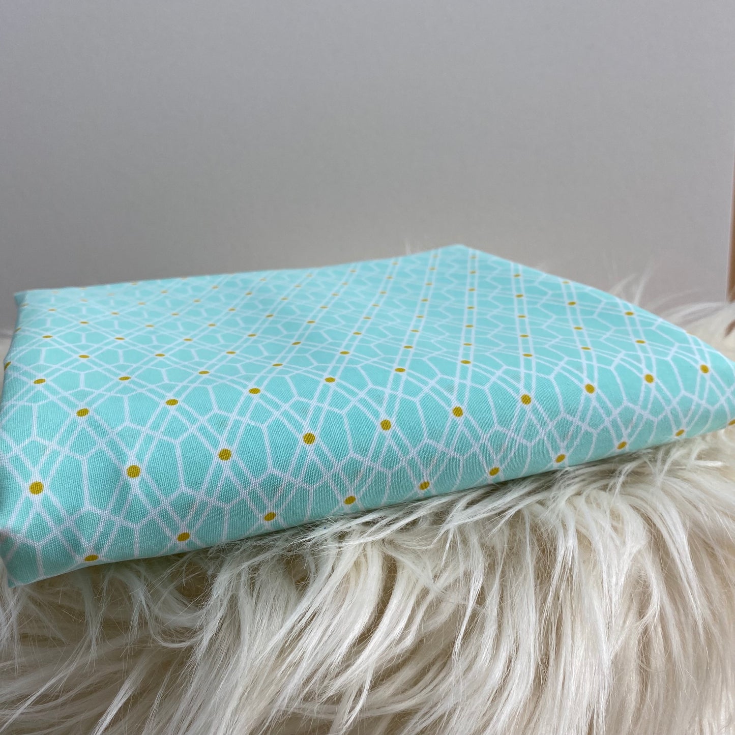 Honeycomb Green Cotton Poplin
