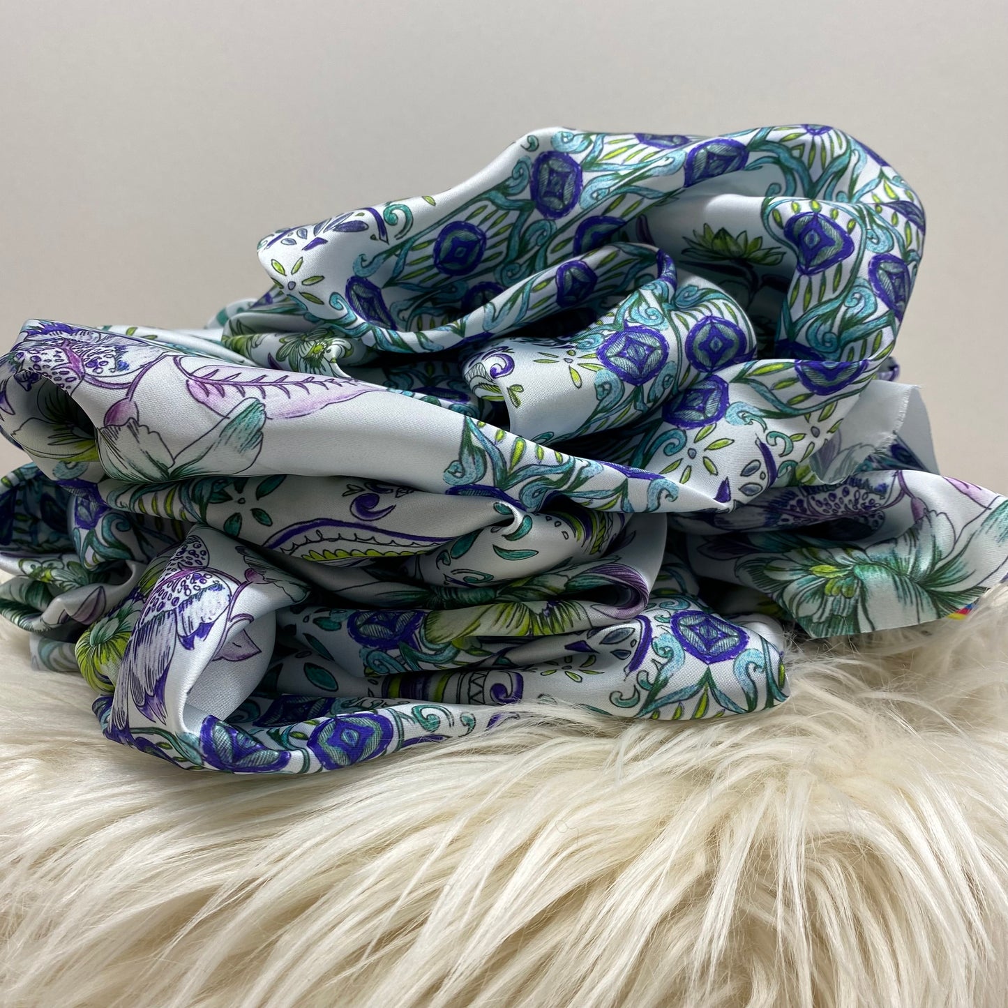 Passionflower Digital Print Satin Cool