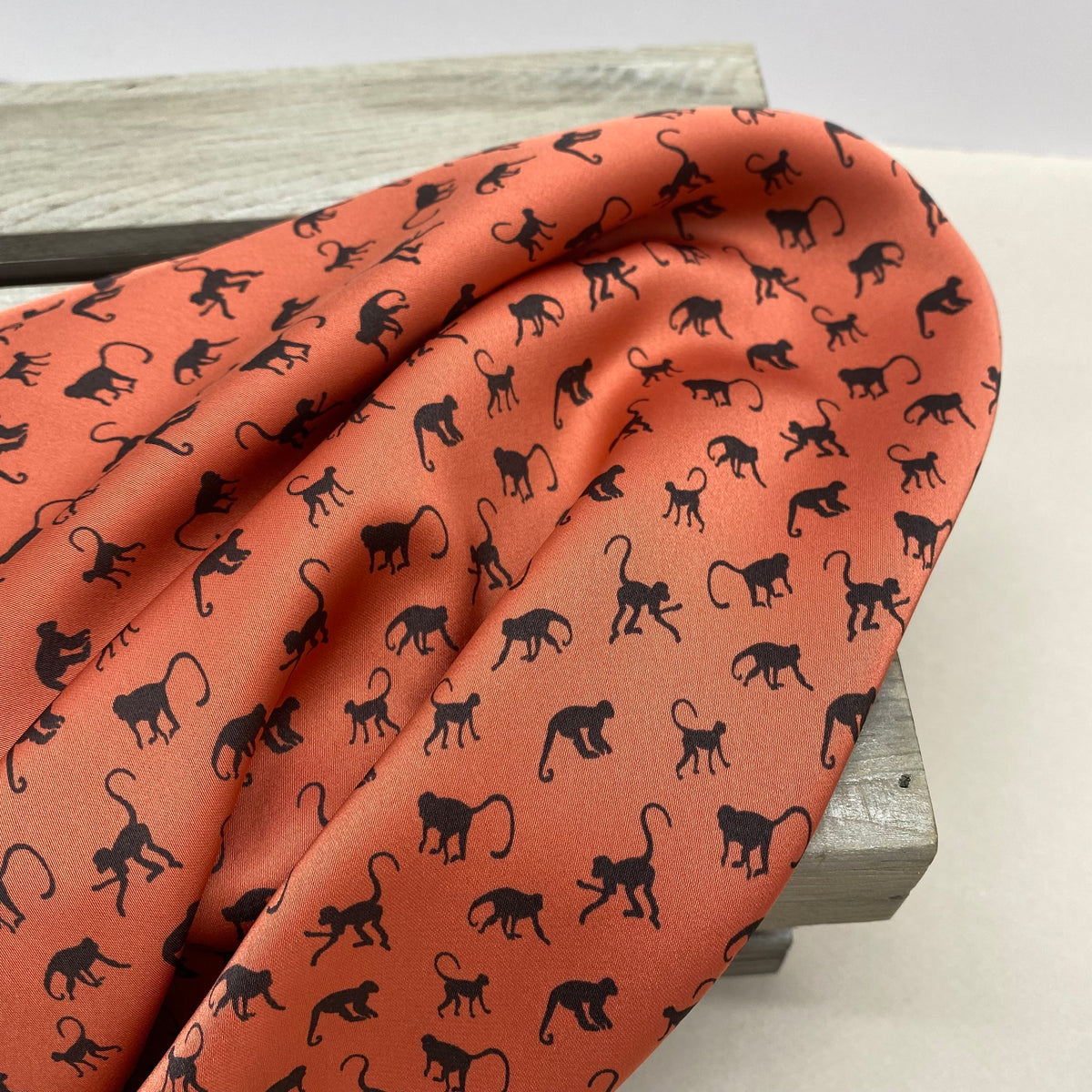 Marmoset Chocolate Satin Print