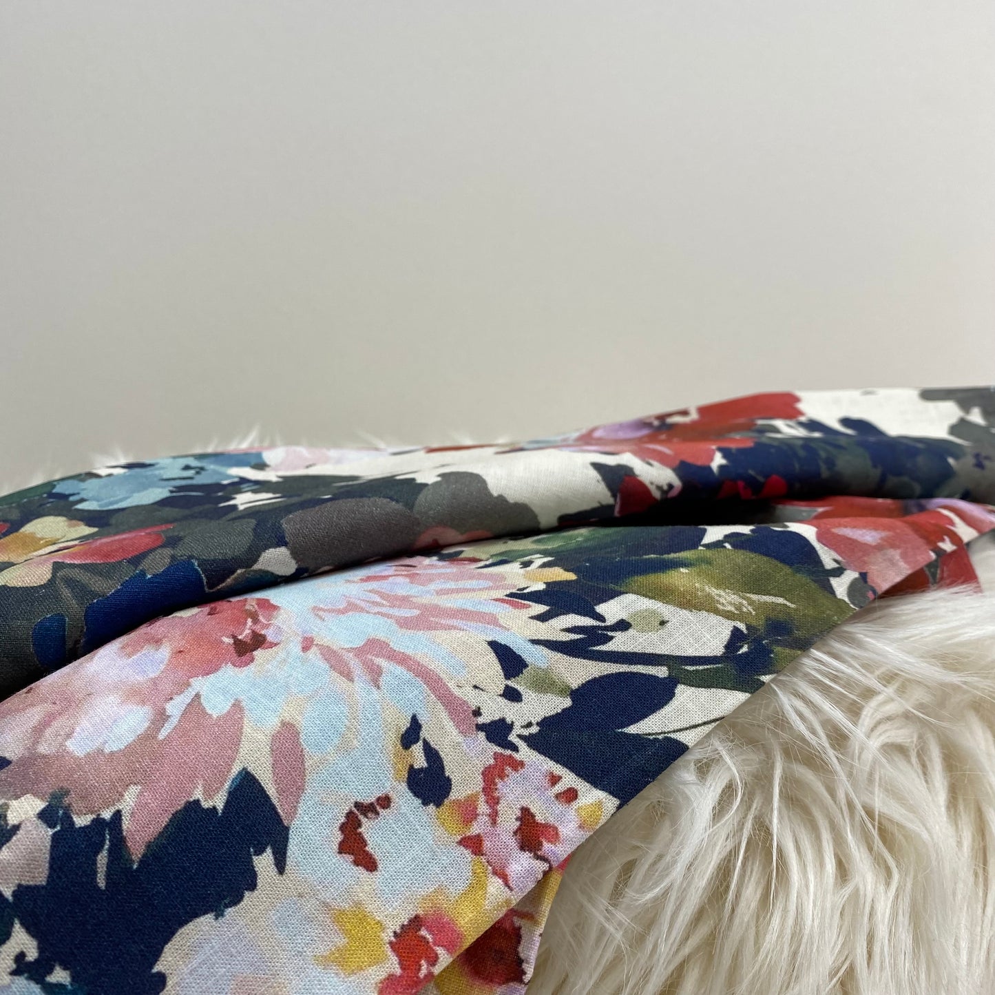Lady McElroy Chelsea Showcase Chloe Viscose Linen Navy