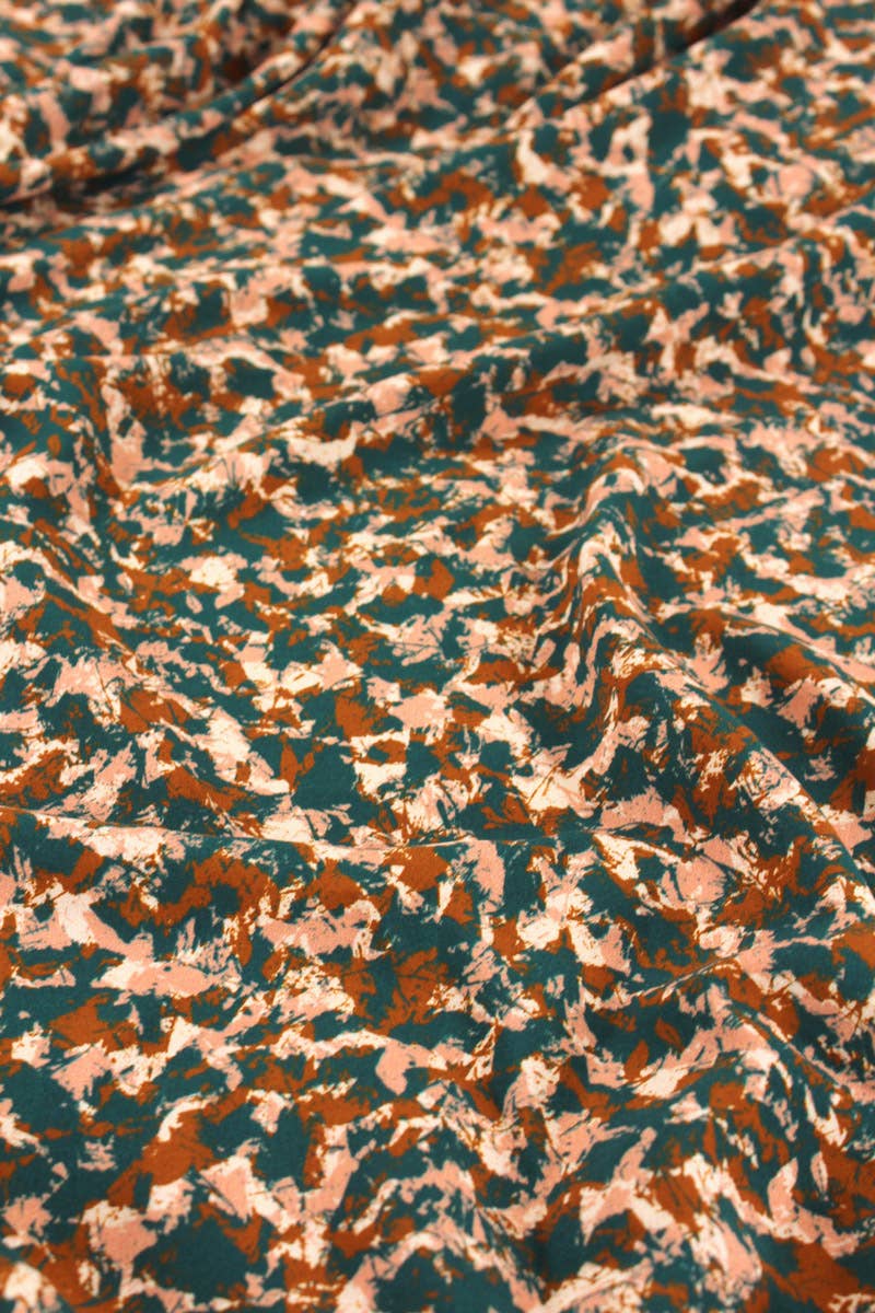 Eglantine et Zoé Green Granite Viscose Fabric