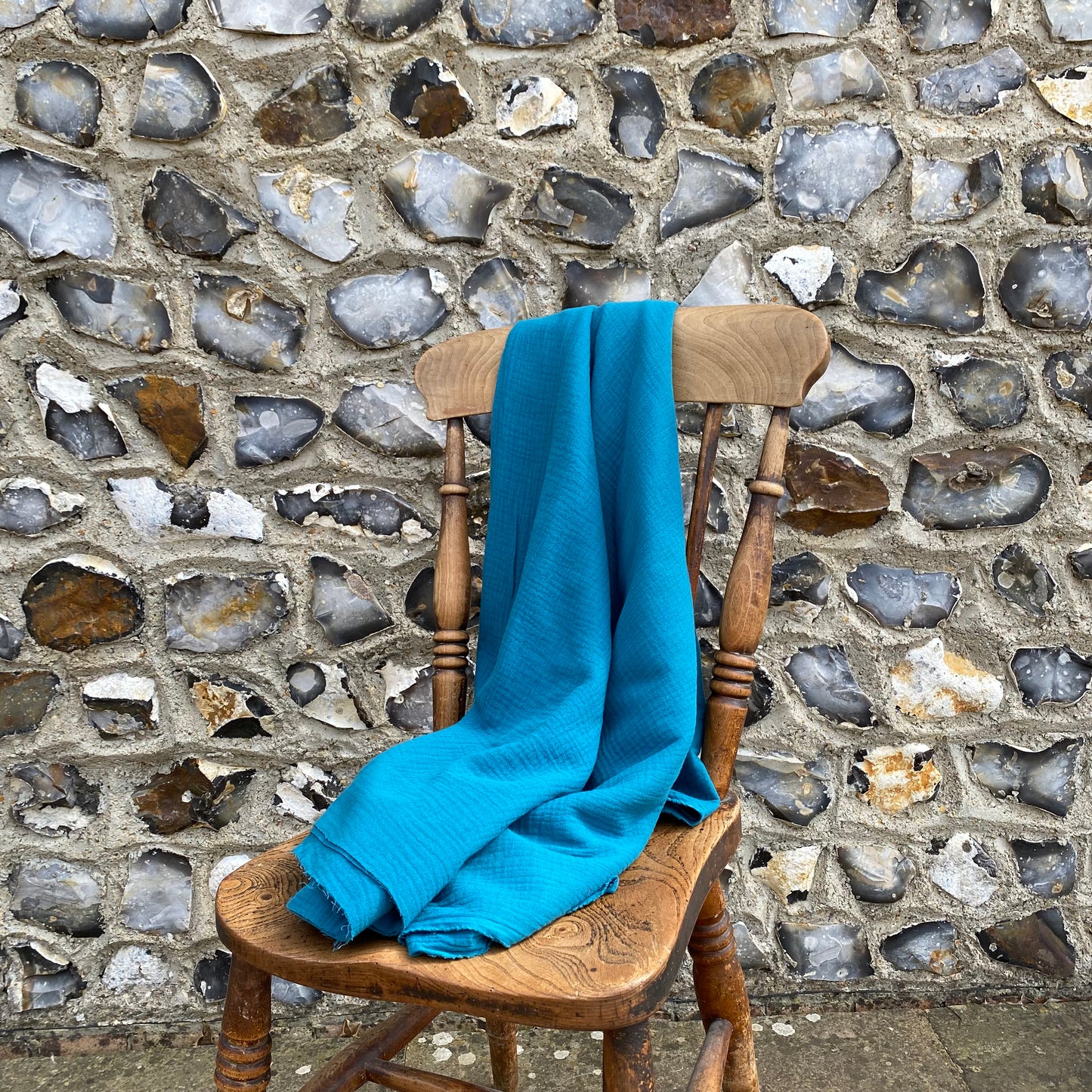 Olivia Double Gauze Fabric Teal