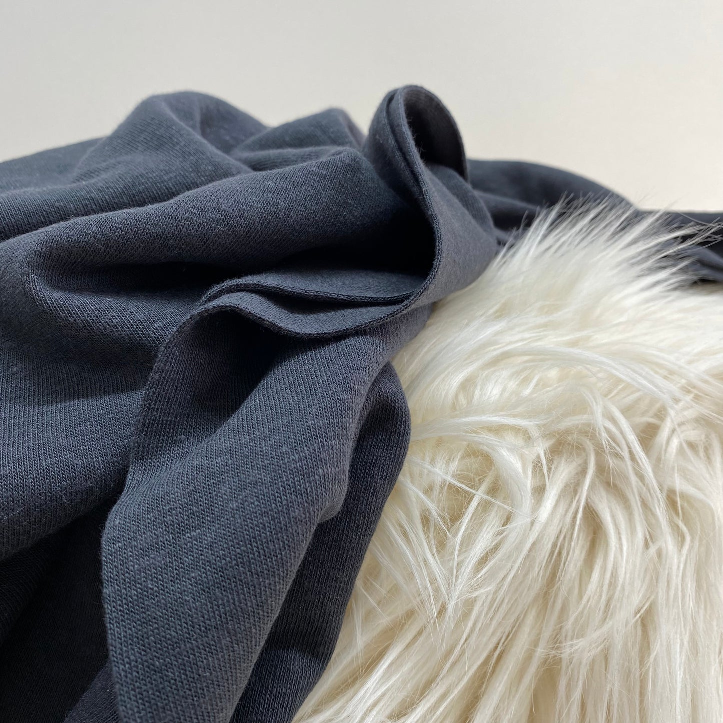 Lily Linen Viscose Jersey Fabric Gunmetal