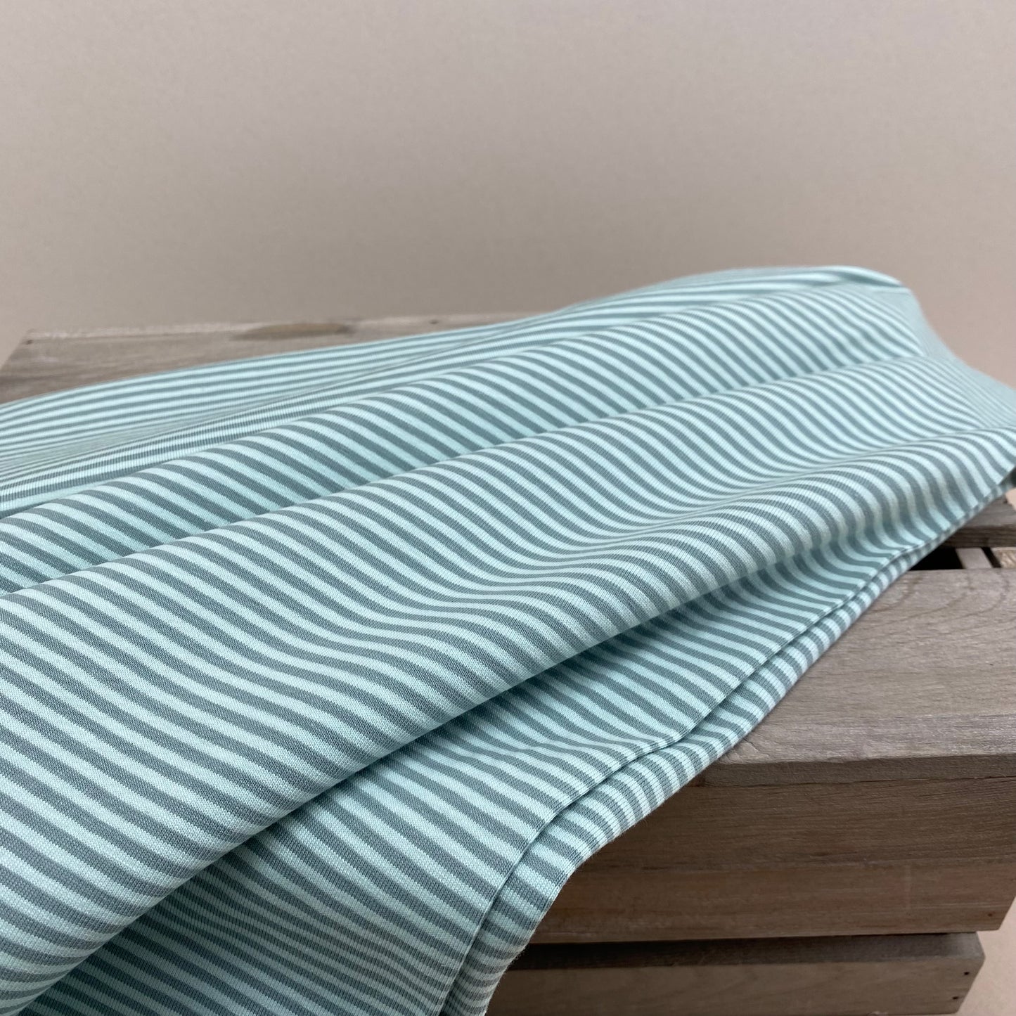 Striped Jersey Knit Mint Humbug