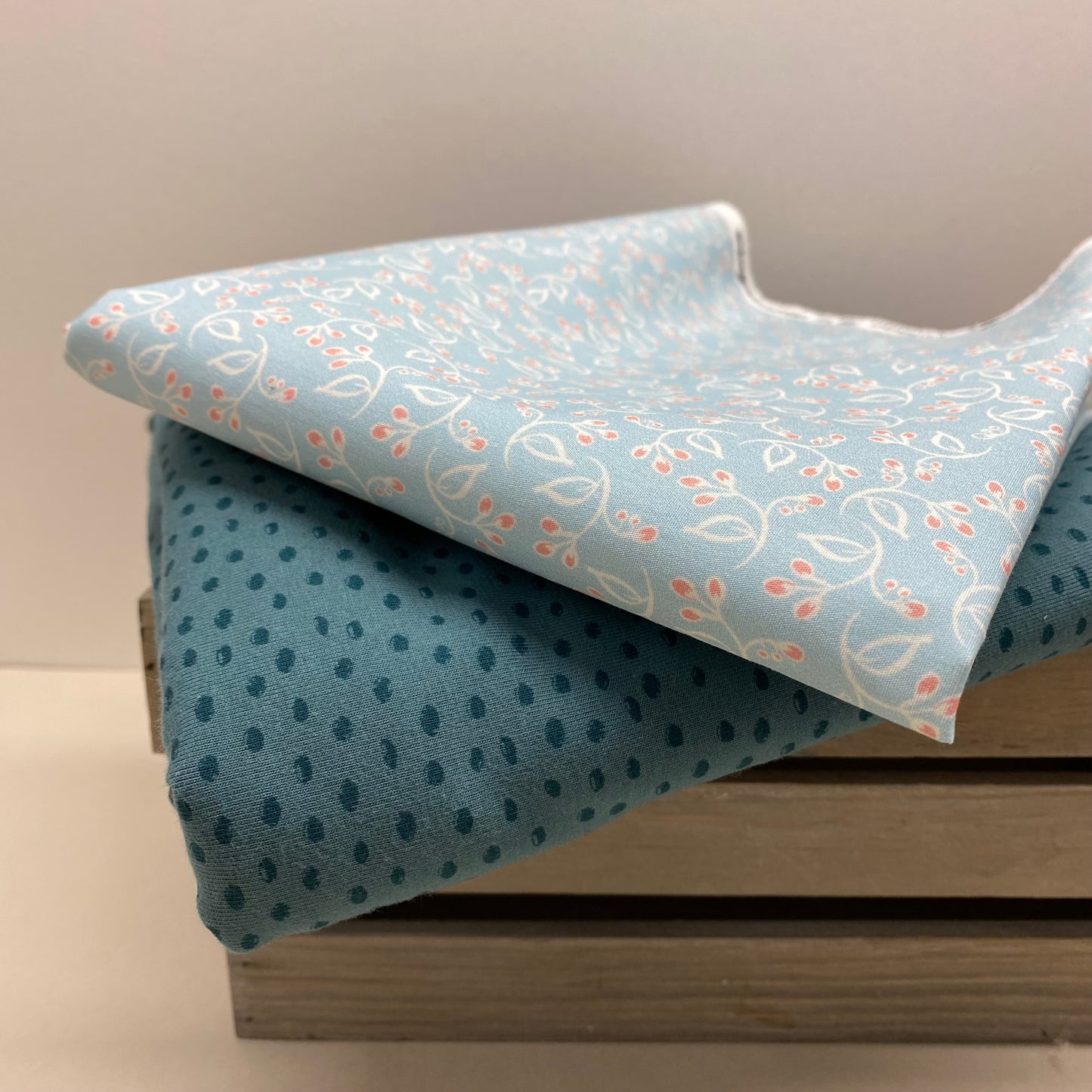 Monaluna Vintage 74 Organic Cotton Poplin Floret Blue 2.65m