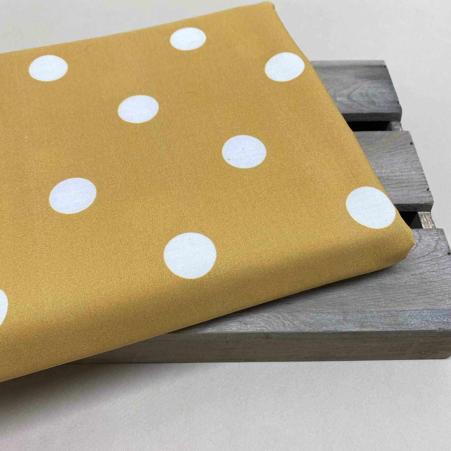 Ochre Spot Cotton Poplin Print