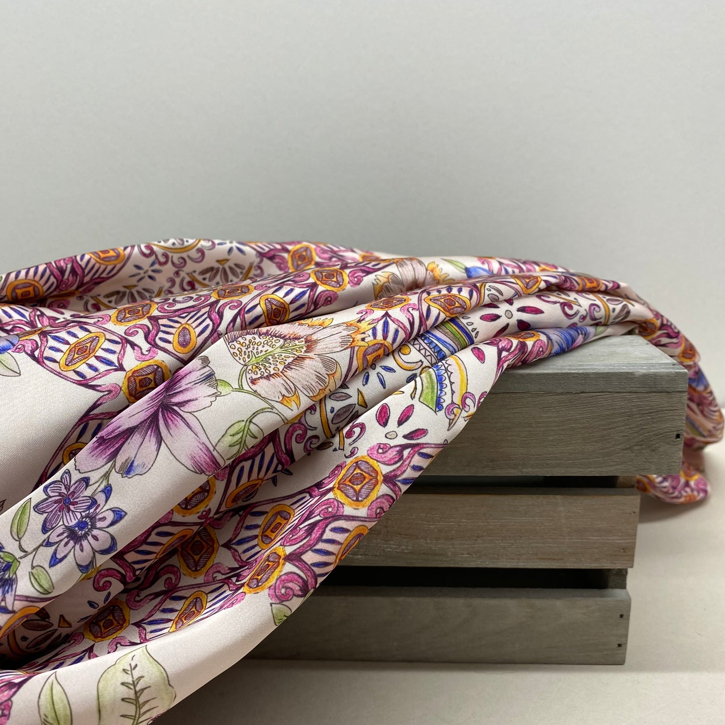 Passionflower Digital Print Satin Warm