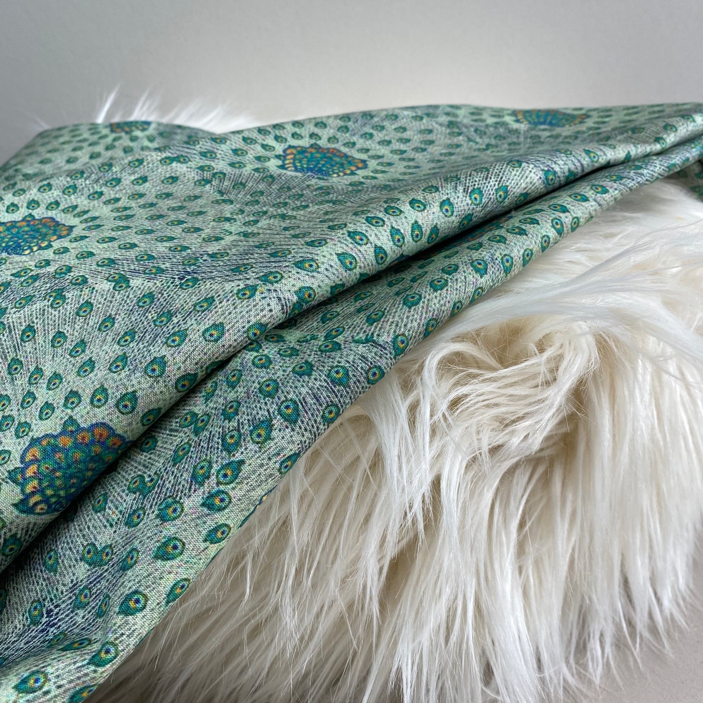 Lady McElroy Peacock Parade Stretch Cotton