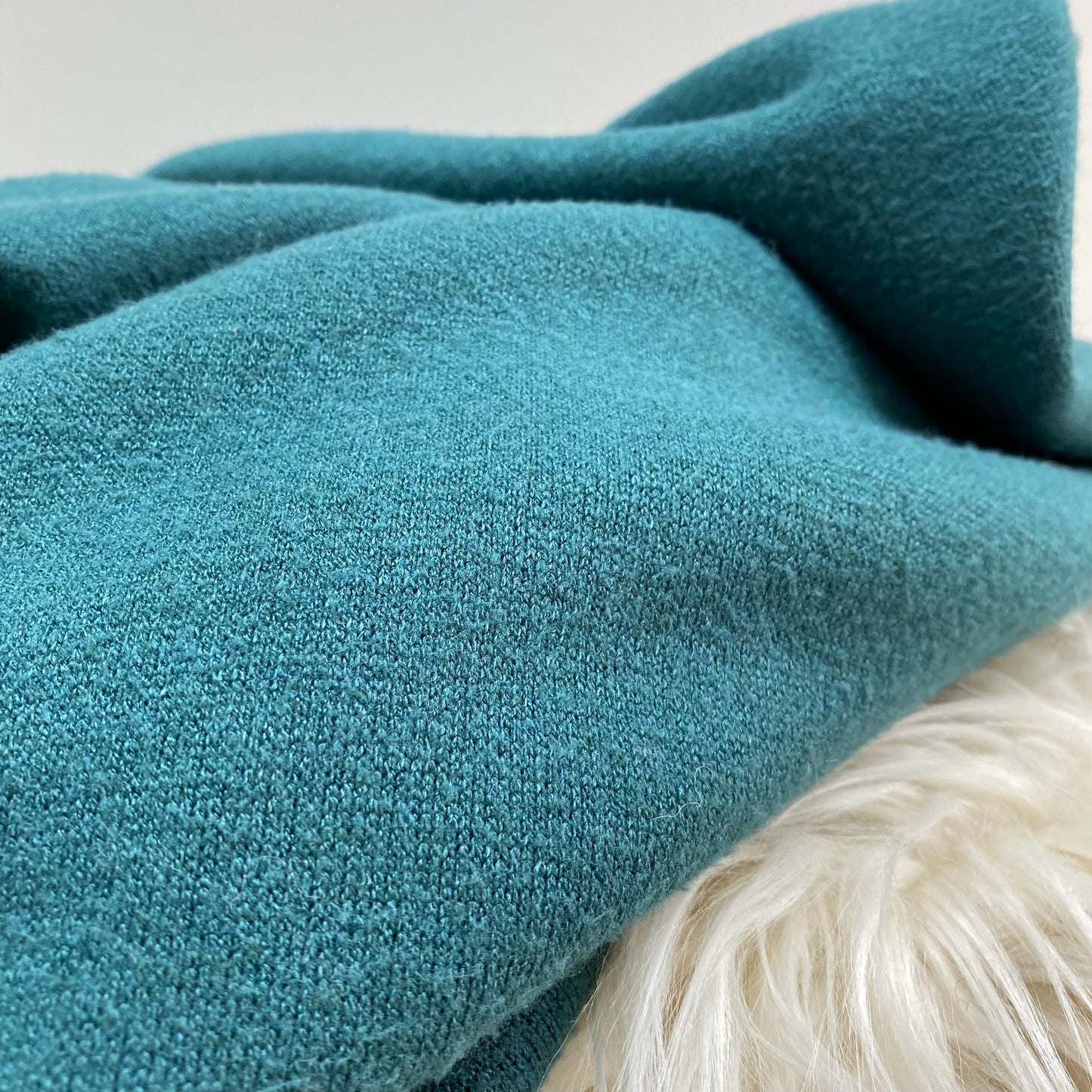 Viscose Blend Sweater Knit Fabric Teal