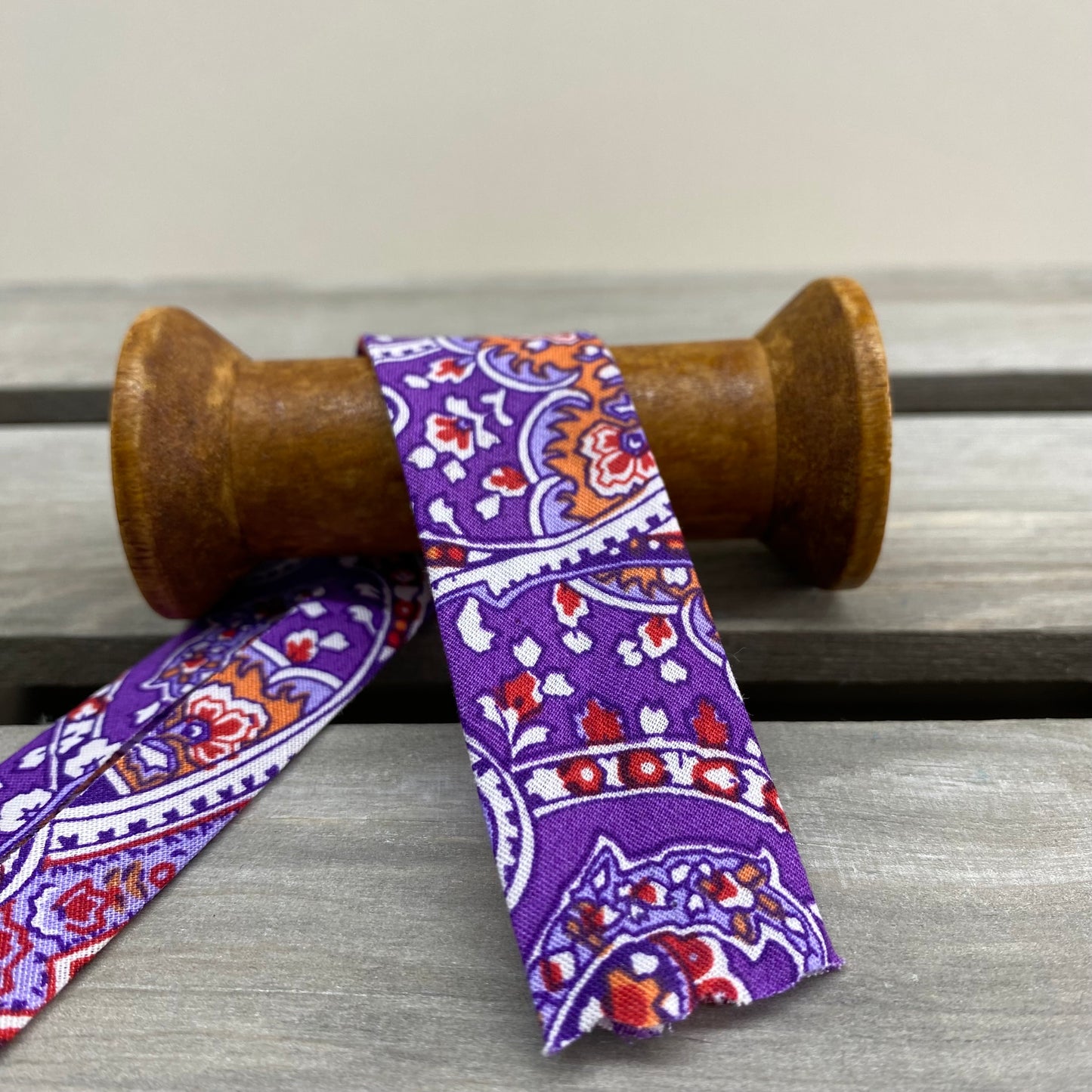 Paisley Cotton Bias Binding 27mm