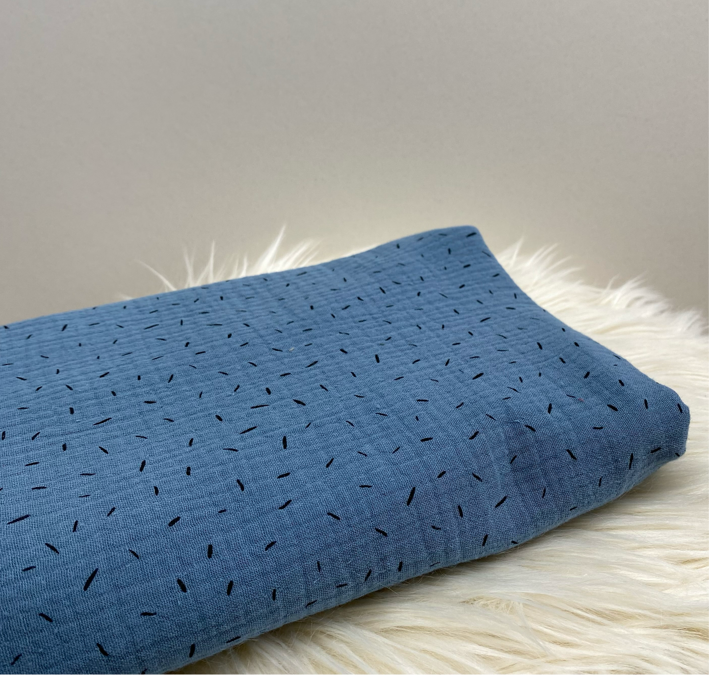 Olivia Double Gauze Fabric Seed Dusty Blue