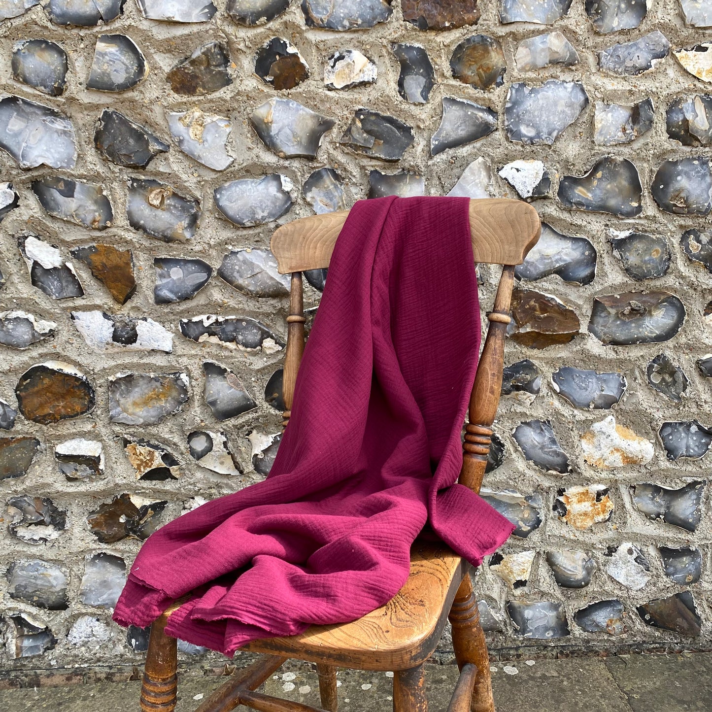 Olivia Double Gauze Fabric Raspberry Surprise