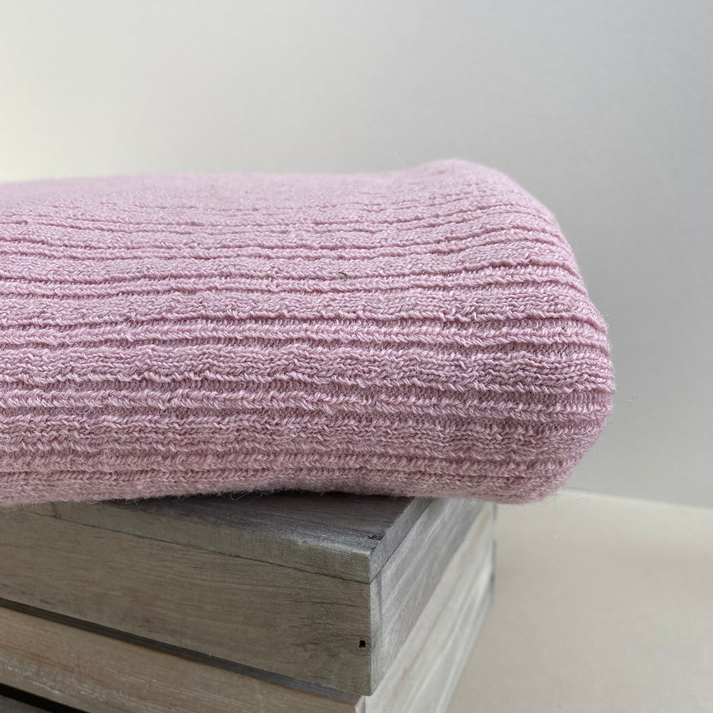 Wool Blend Rib Sweater Knit Fabric Milkshake