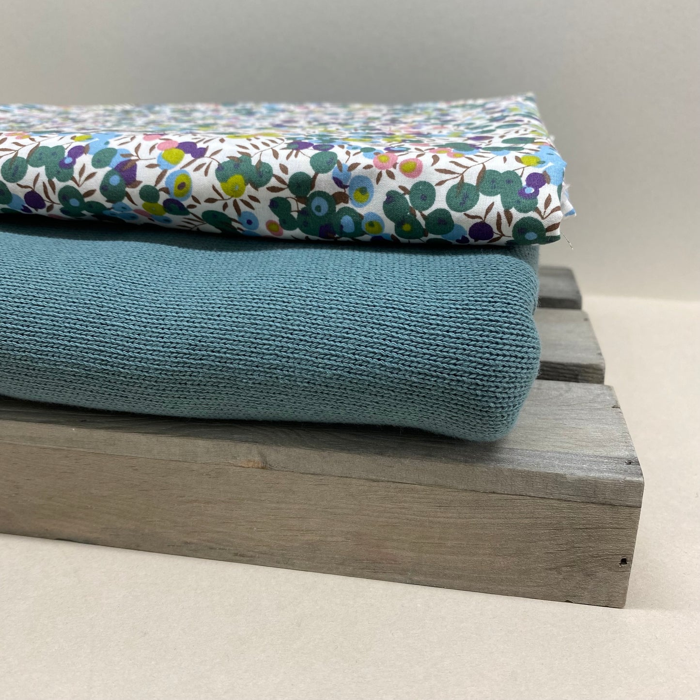 Wanda Cotton  Sweater Knit Fabric Ocean Green