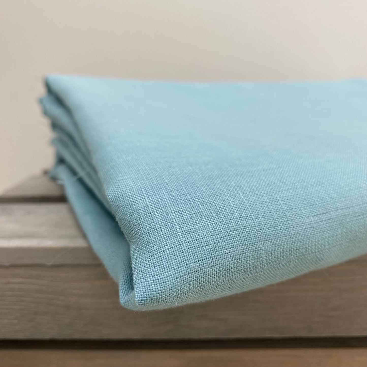 Francesca Linen Dressmaking Fabric Aqua 2m