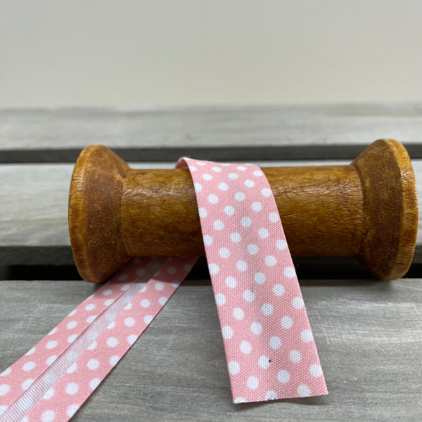 Pink Spot Cotton Bias Binding 20mm