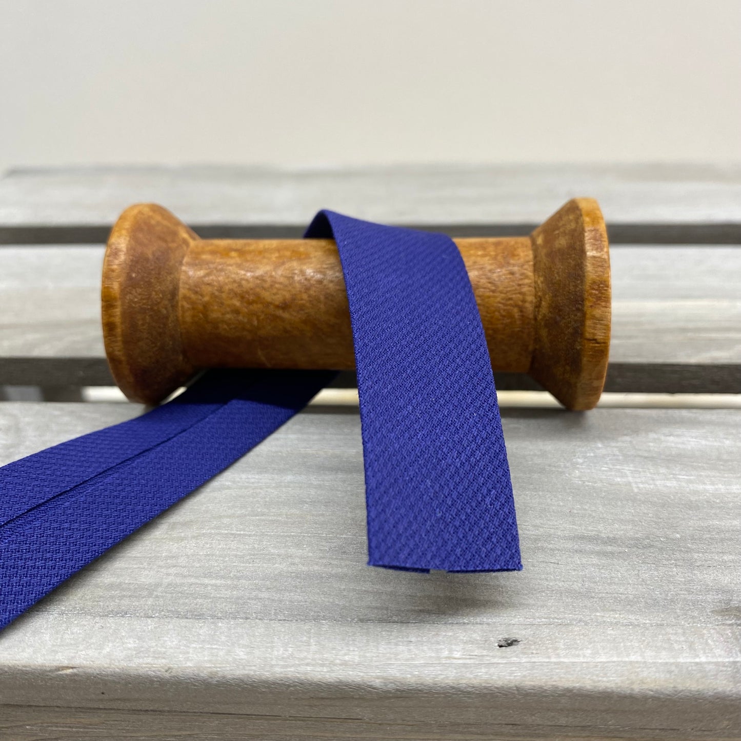 Cotton Pique Bias Binding 20mm Navy