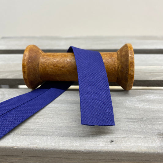 Cotton Pique Bias Binding 20mm  Navy