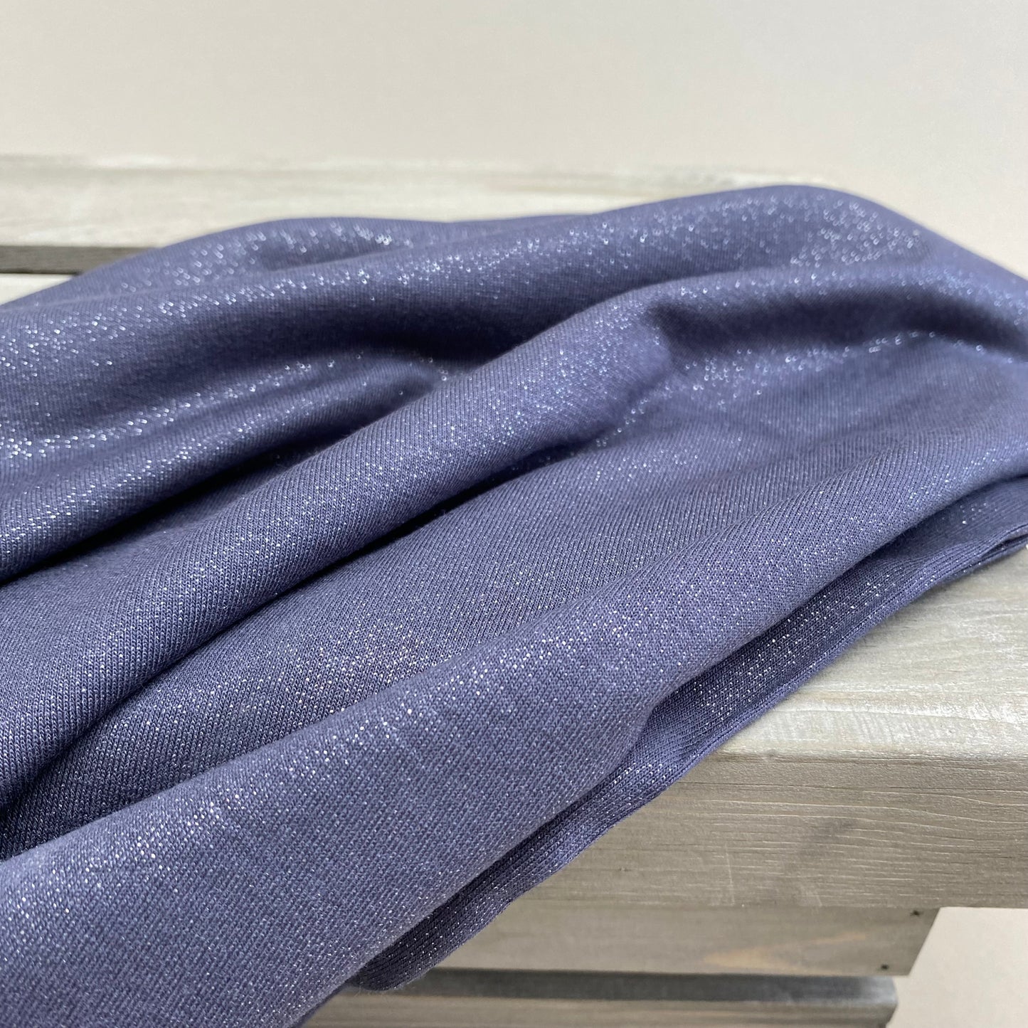 Sparkle Viscose Jersey Gunmetal 1.5m