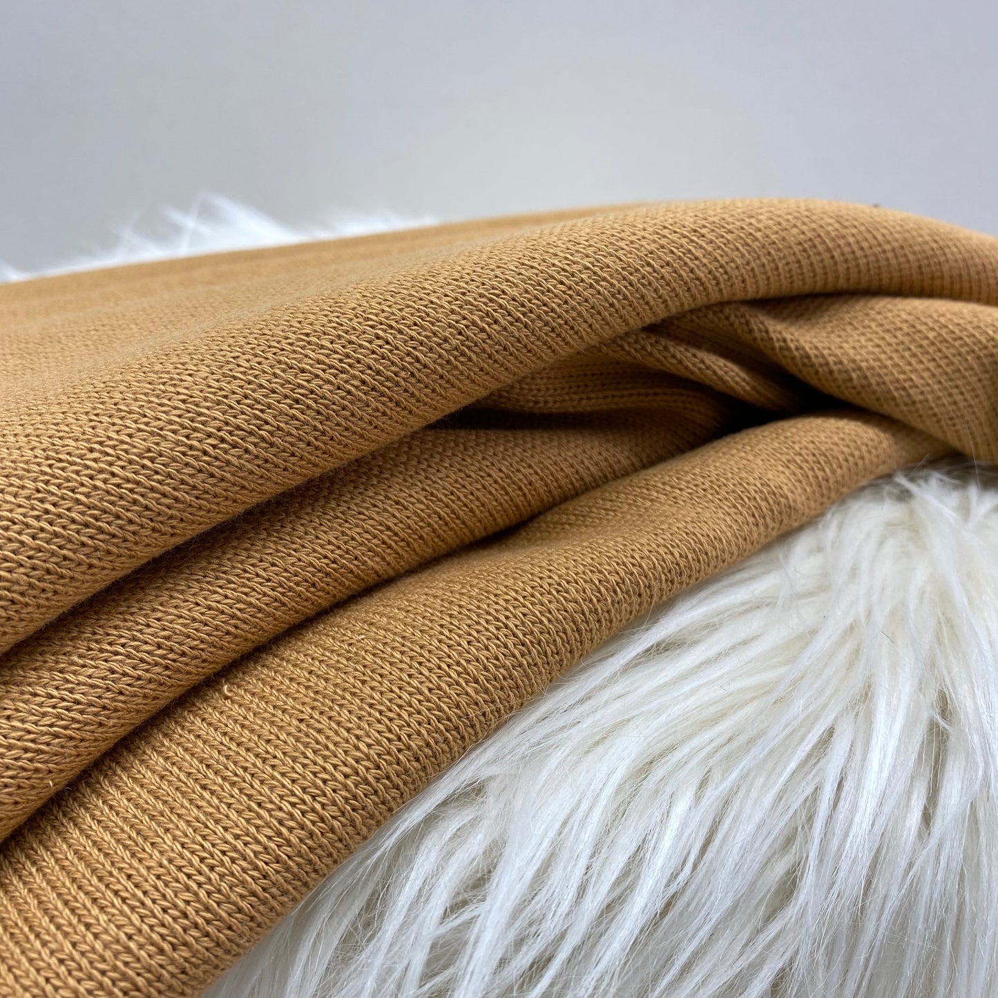 Wanda Cotton Sweater Knit Fabric Toffee