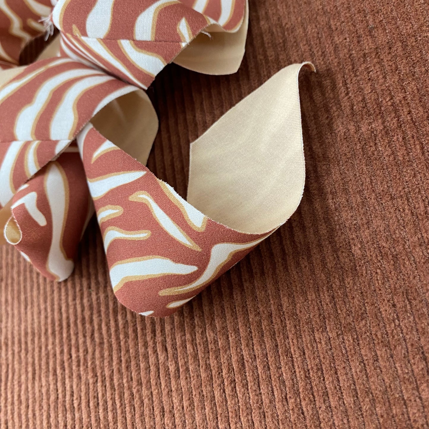 Maisie Jumbo Stretch Corduroy Fabric Cocoa Butter