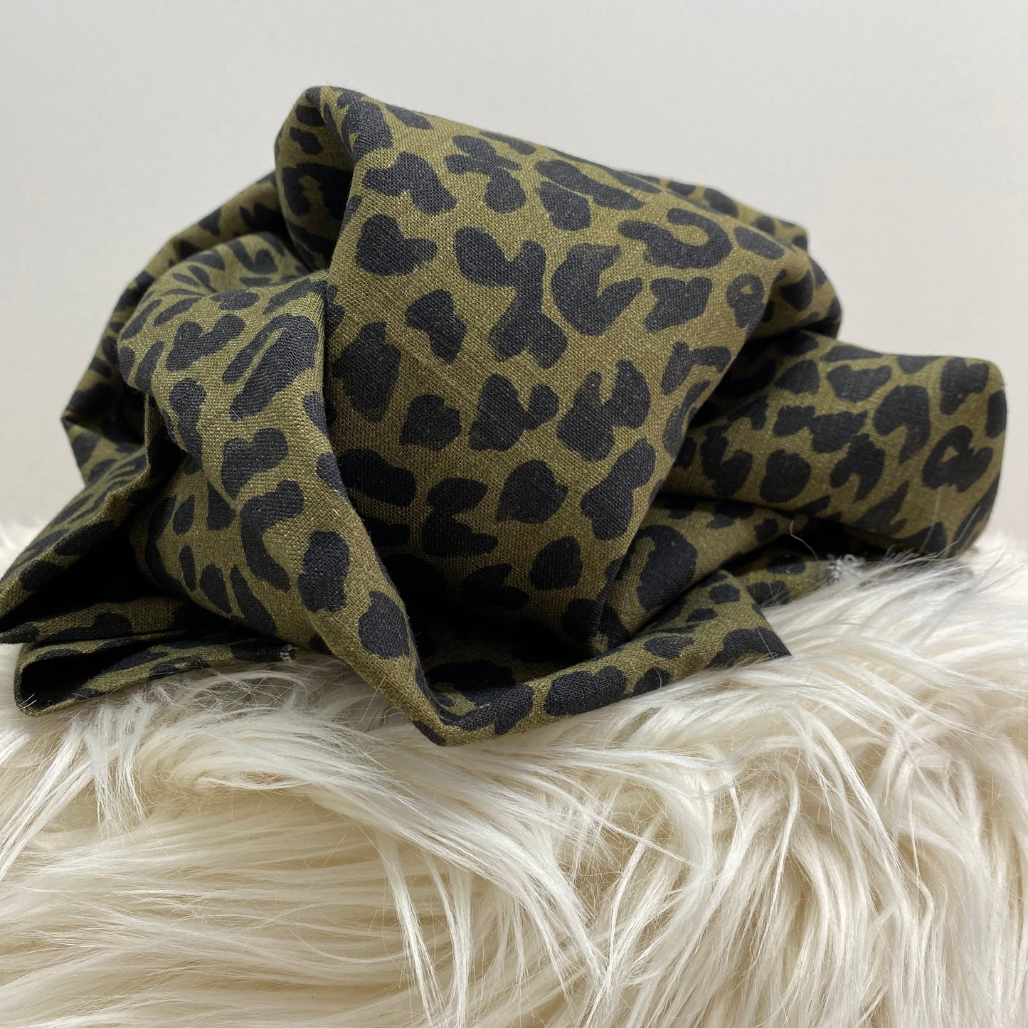 Lady McElroy Woodland Panther Viscose Linen