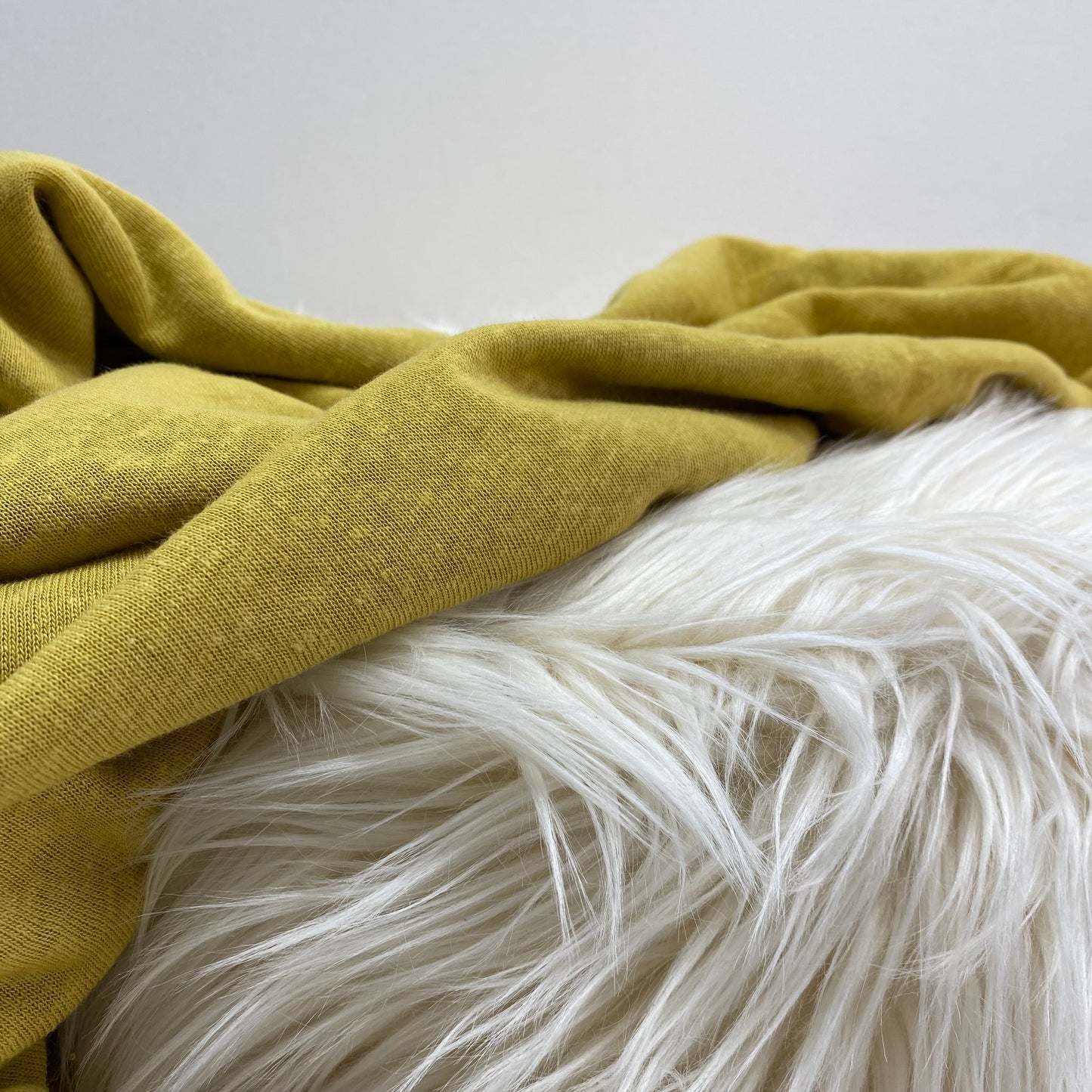 Lily Linen Viscose Jersey Fabric Dijon
