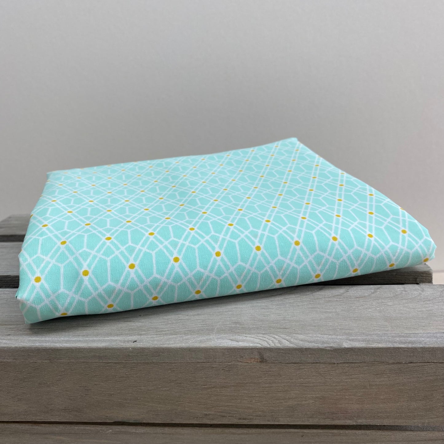 Honeycomb Green Cotton Poplin