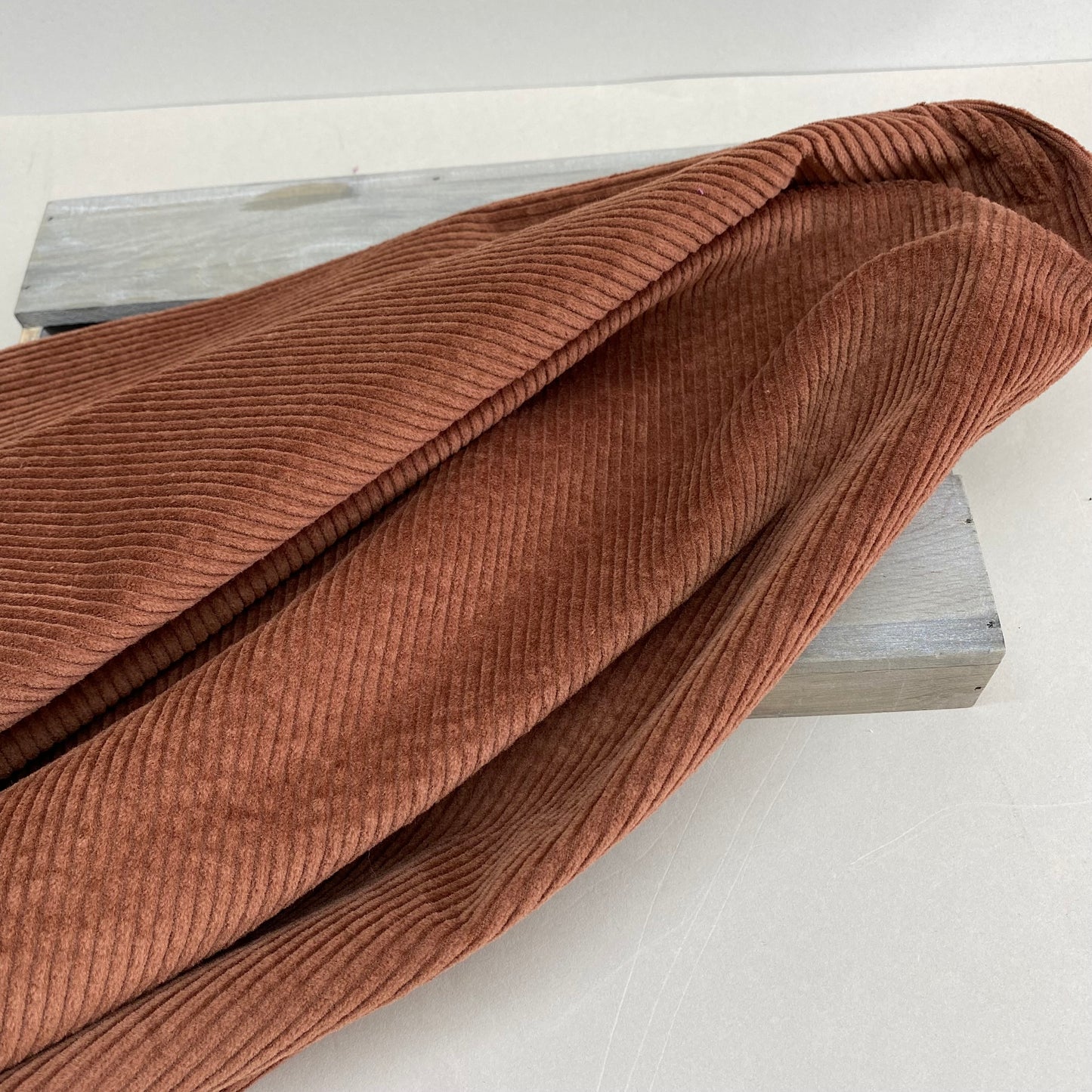 Maisie Jumbo Stretch Corduroy Fabric Cocoa Butter