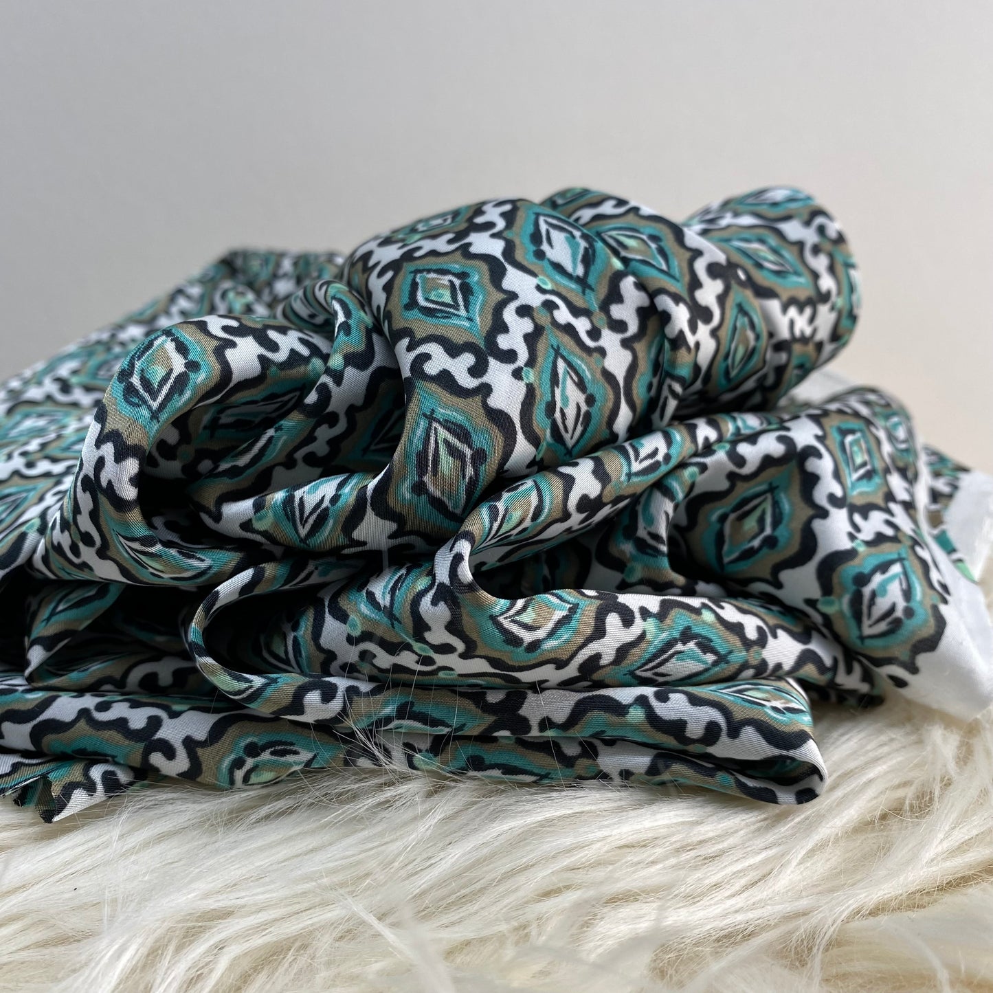 Watercress Abstract Satin