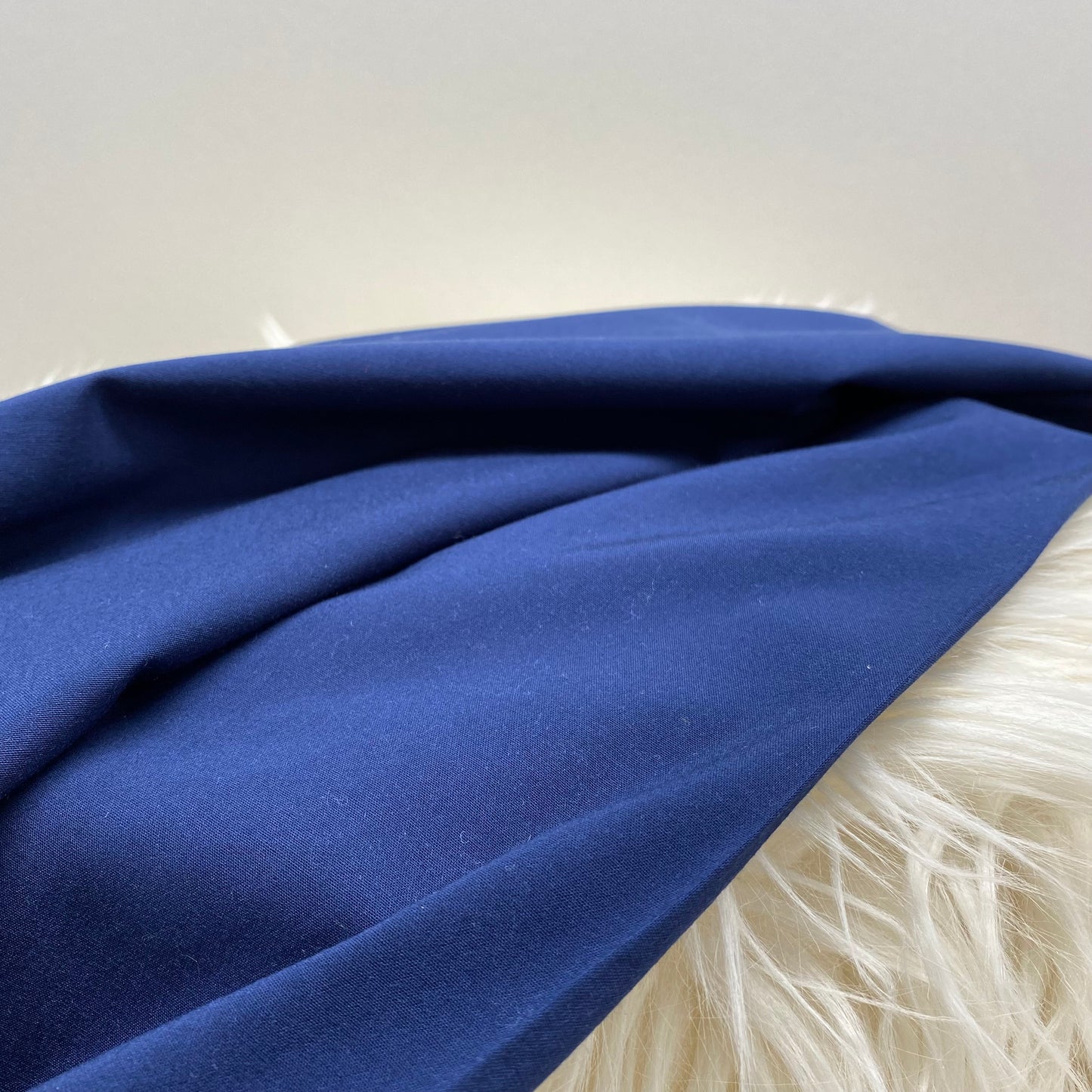 Viscose Stretch Poplin Navy