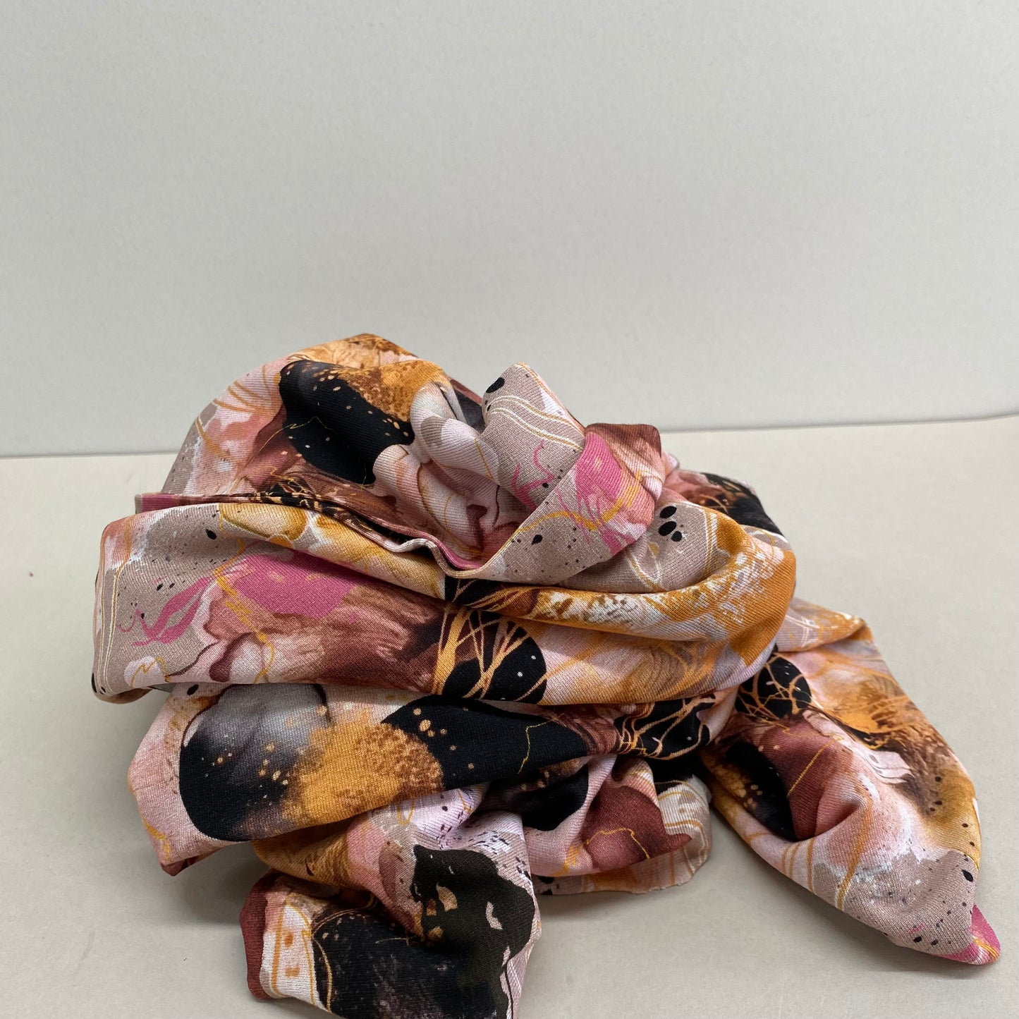 Retro Watercolour Art Viscose Jersey Autumn