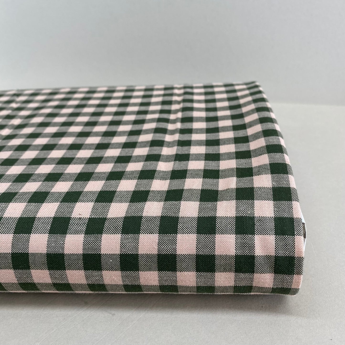Mind the MAKER Organic Oxford Cotton Gingham Rose & Khaki
