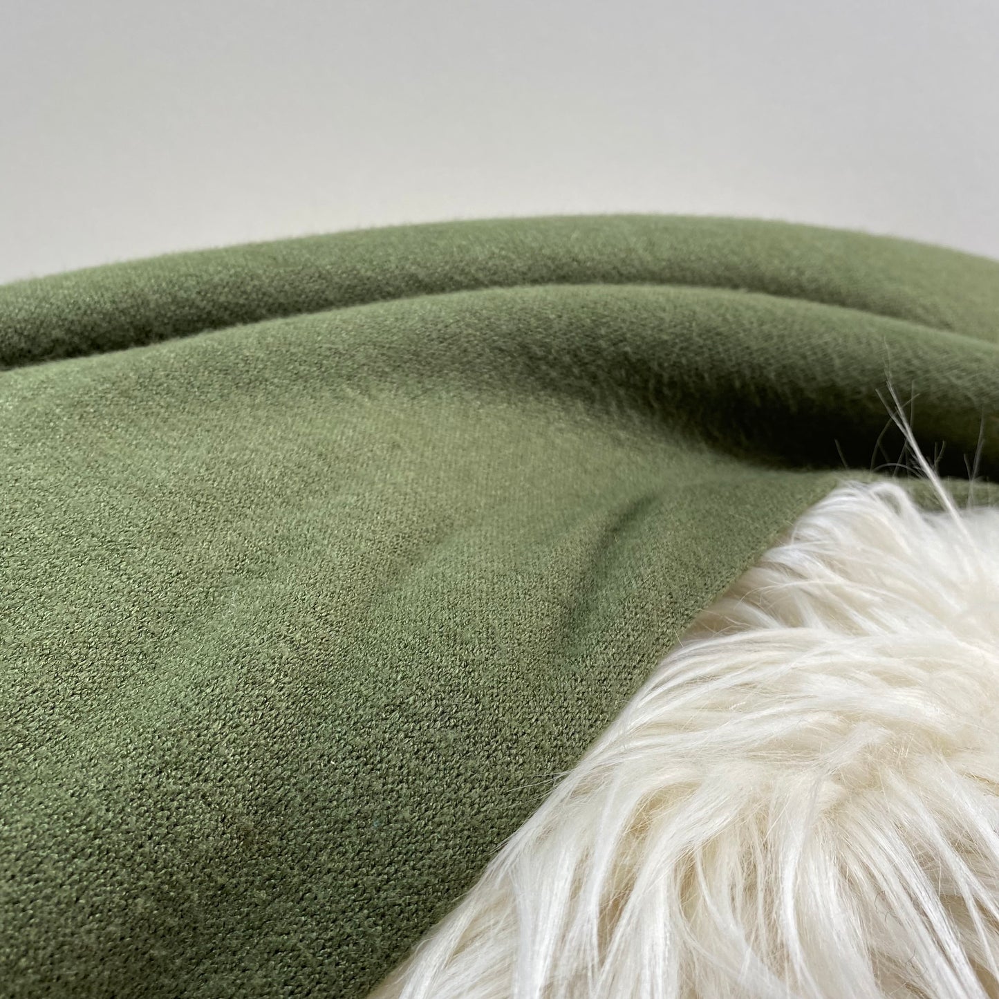 Viscose Blend Sweater Knit Fabric Olive 1m