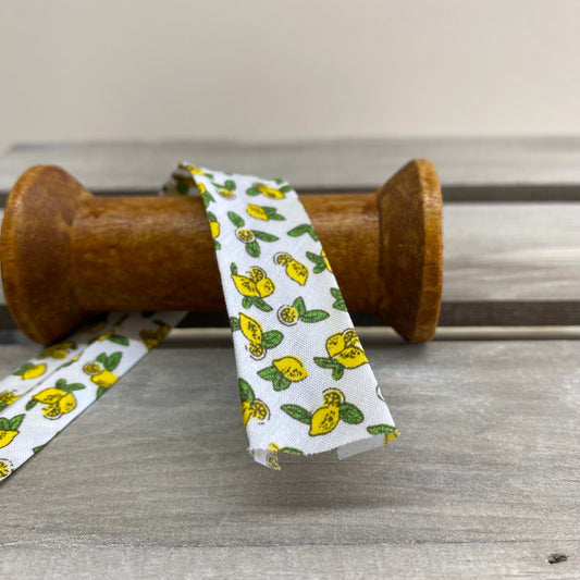Lemon Cotton Bias Binding 20mm