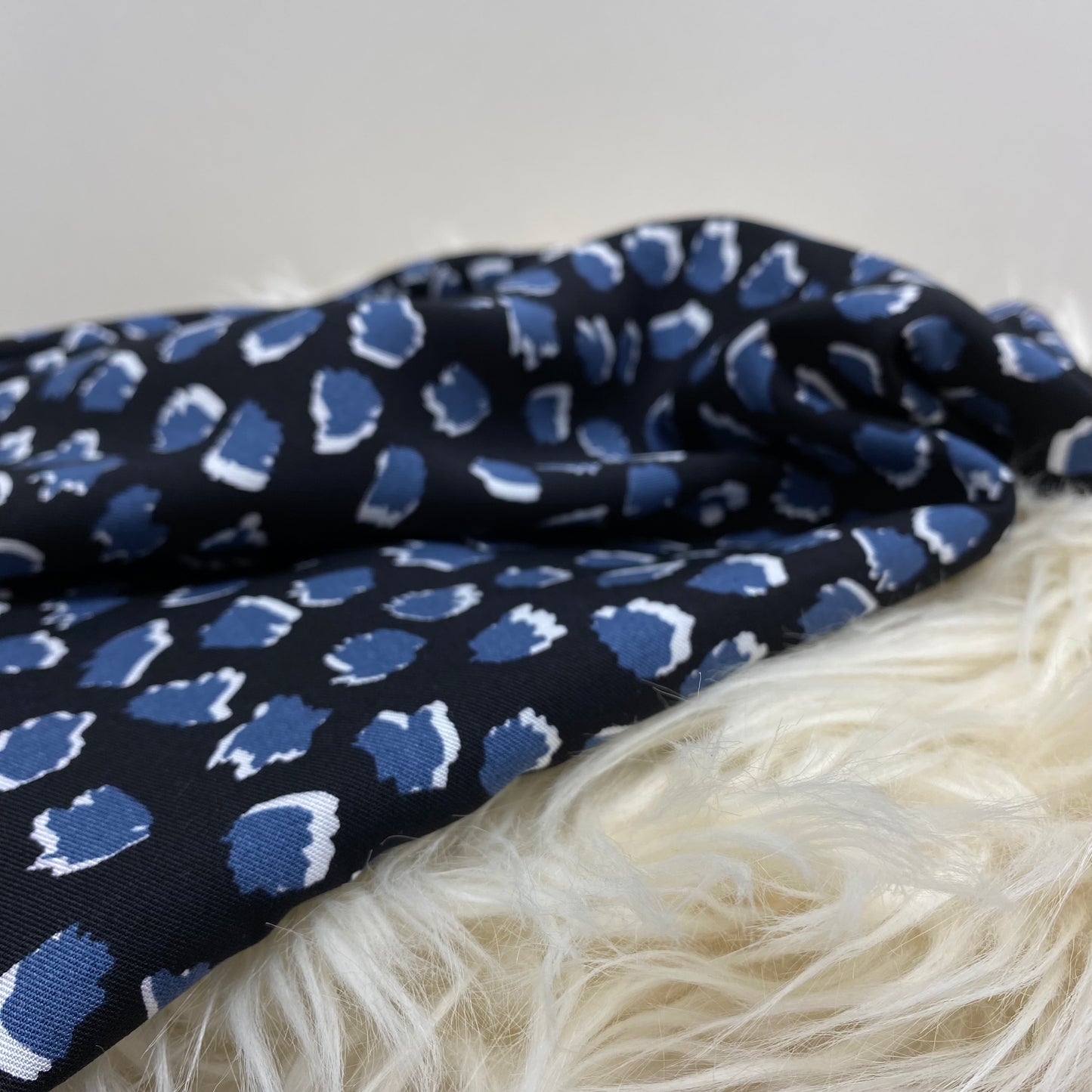 Terrazzo Midnight Viscose Twill