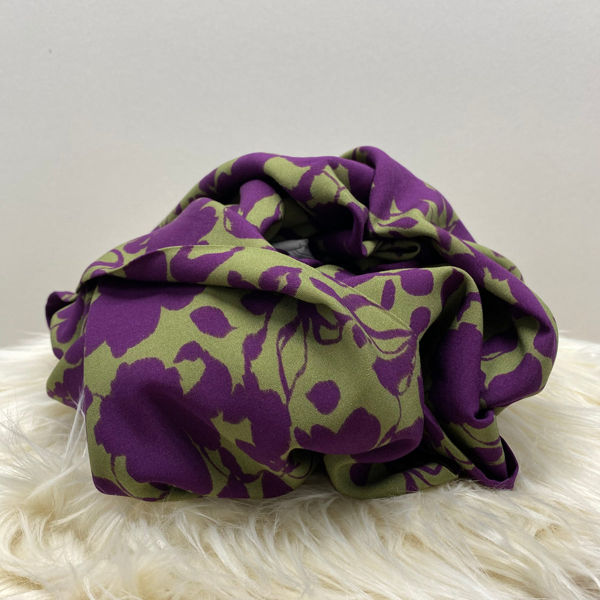 Atelier Jupe Flower Viscose Khaki Violet