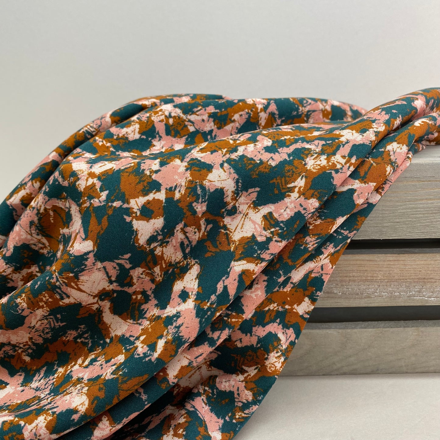 Eglantine et Zoé Green Granite Viscose Fabric