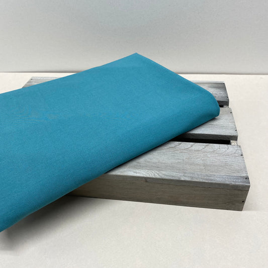 Viscose Stretch Poplin Washed Ocean Green